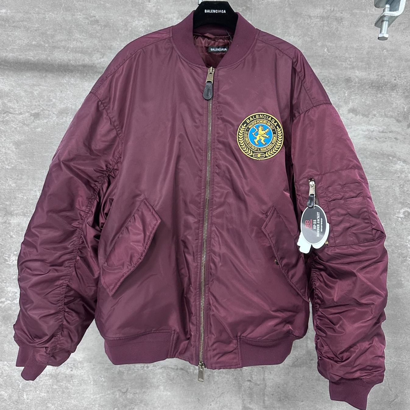 Balenciaga Bomber Jacket Large Fit in Dark Purple （839122TOO045441）