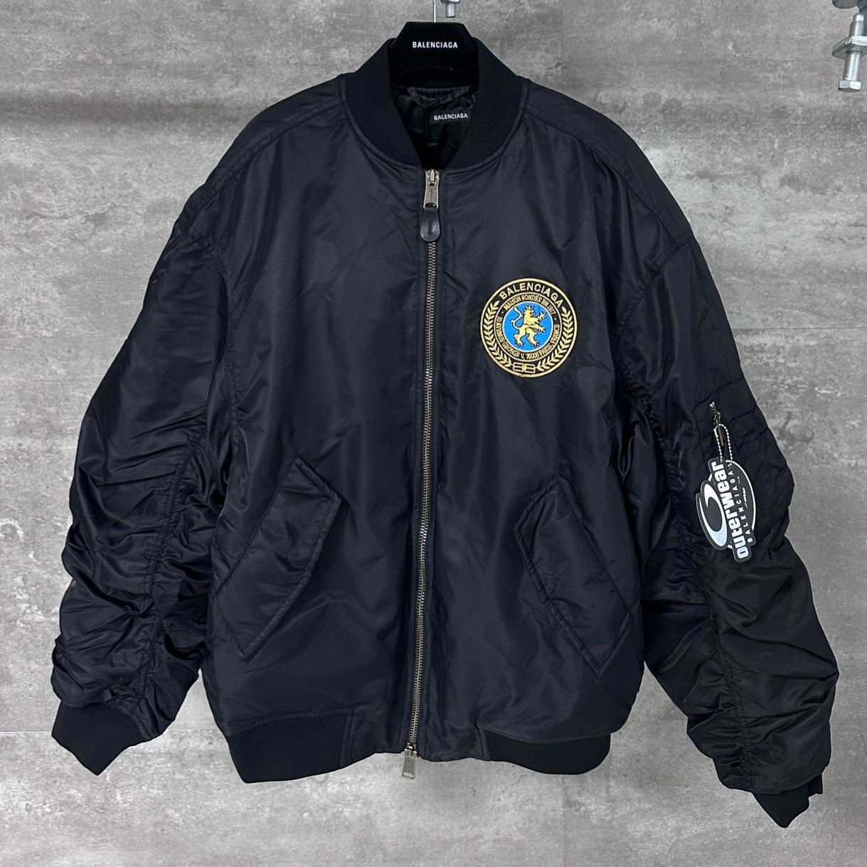 Balenciaga Bomber Jacket Large Fit in Dark Purple （839122TOO045441）