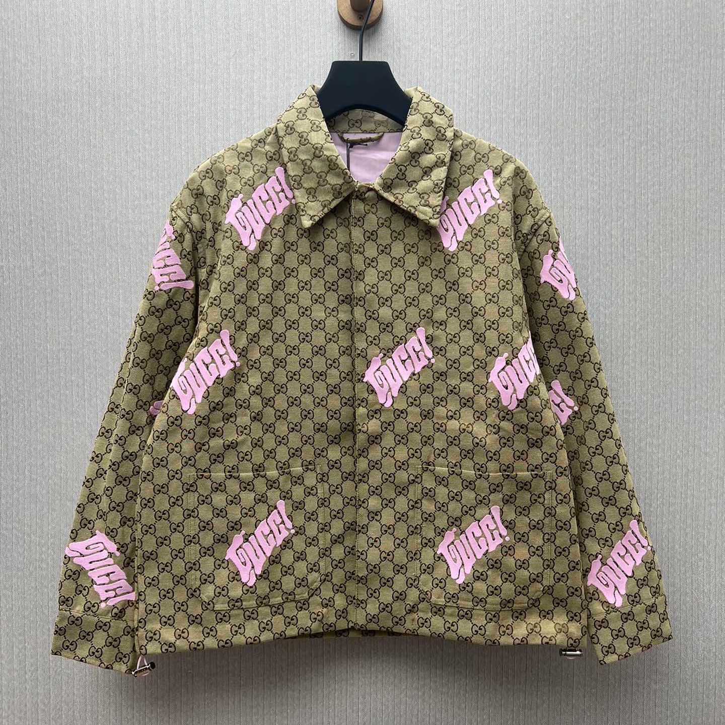 GUCCI embroidered canvas and linen blend jacket（834304-ZAM7G-2580）