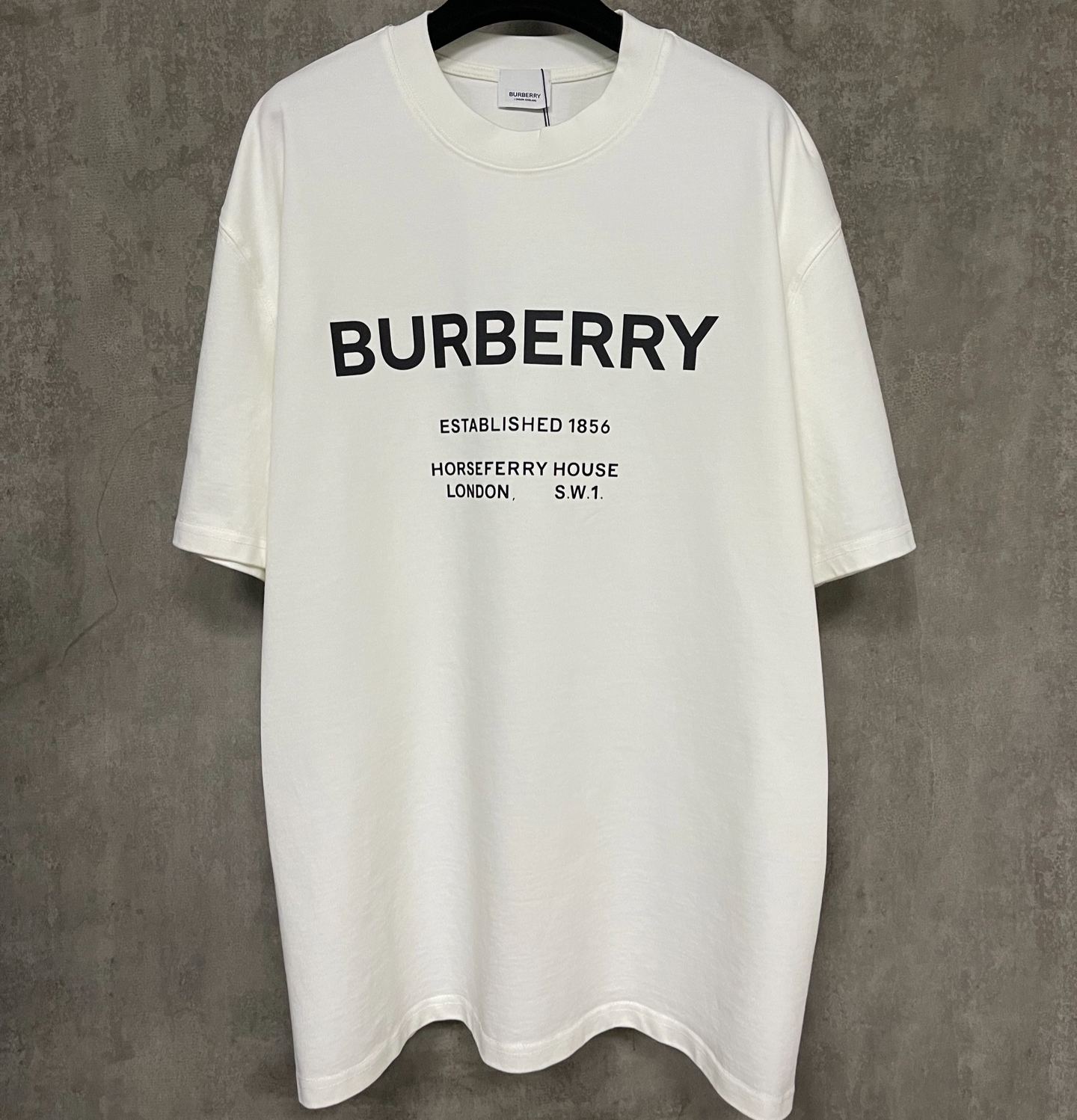 Burberry Unisex Horseferry Letter Printing White（80172251）