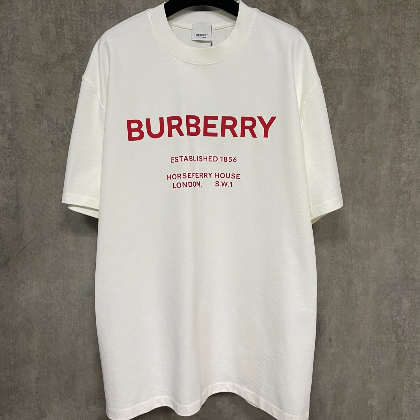 Burberry Unisex Horseferry Letter Printing White（80172251）
