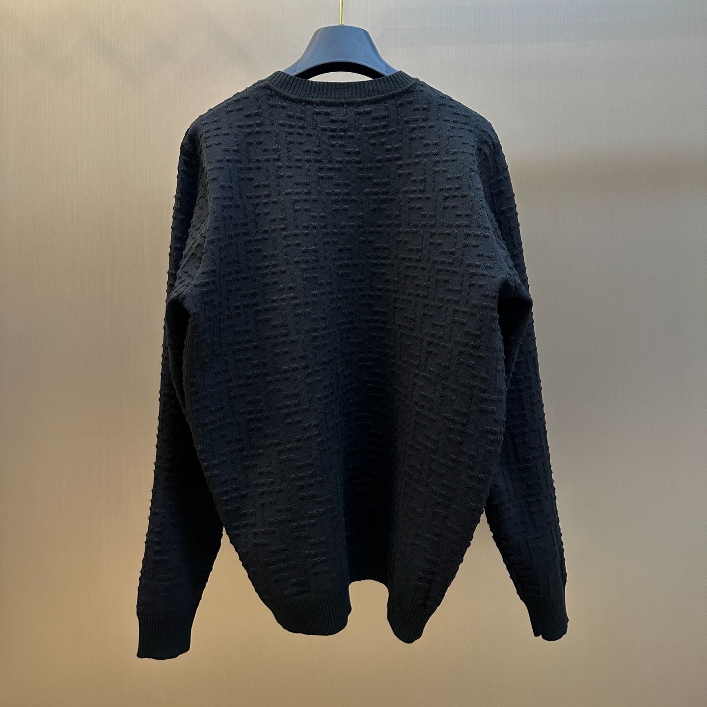 FENDI 2025SS Selleria Stitch Black FF Cotton Sweater (FZX091AU7OF0QA1）