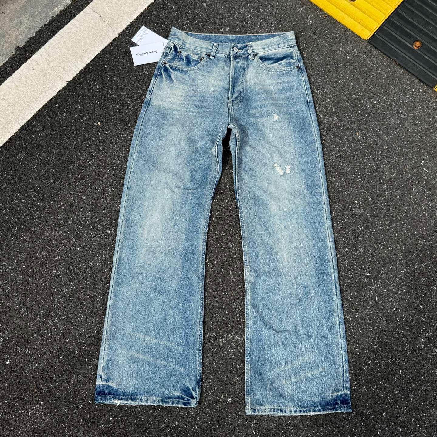 Acne Studios Relaxed Fit Jeans Mid Blue (A00379-M03）