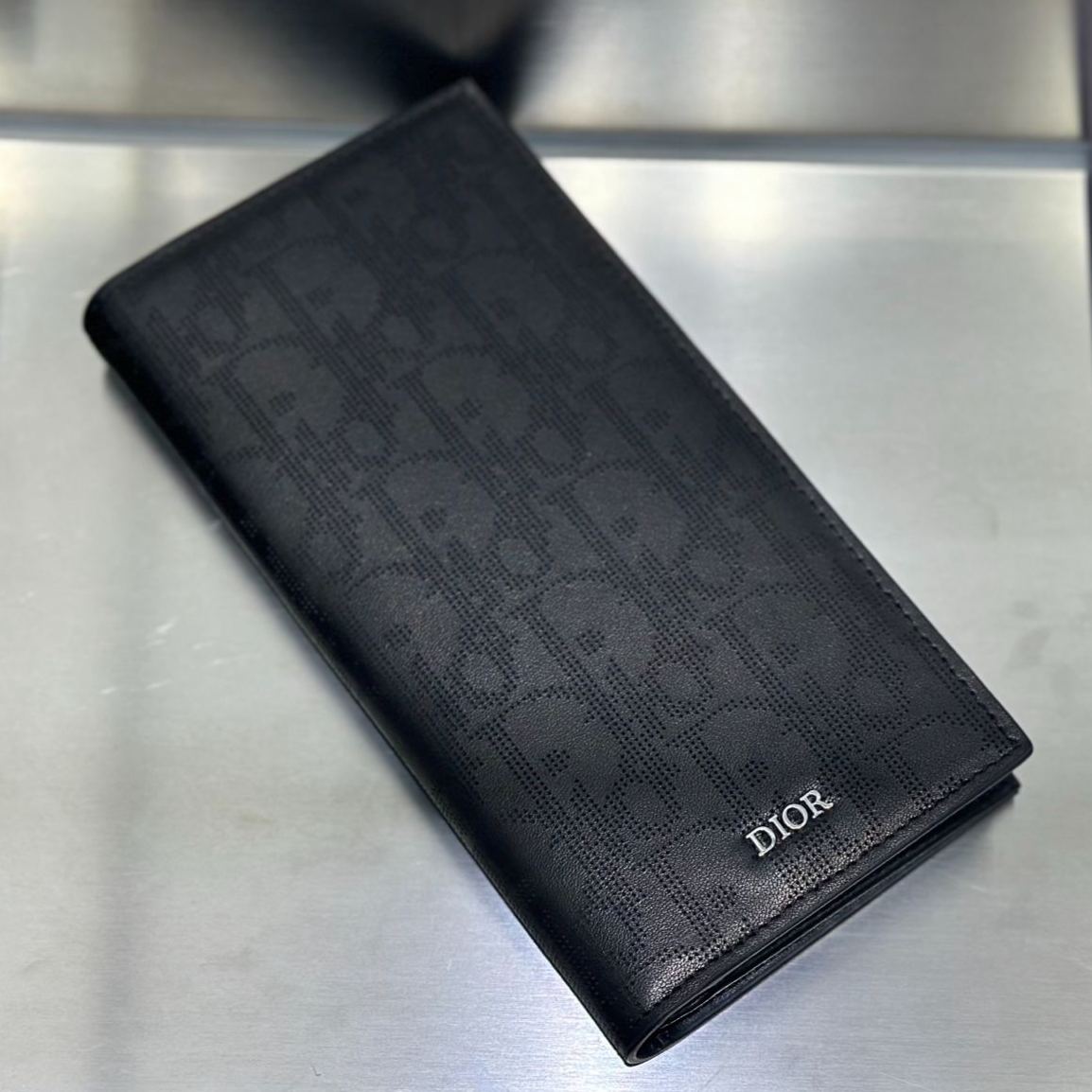 Dior Vertical Long Wallet Black Dior Oblique Galaxy（2ESBC002VPD-H03E）