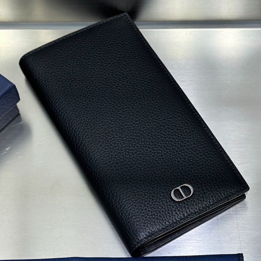 Dior Men's Long Wallet with Bifold Coin Pocket（2ESBC002CDI-H00N）