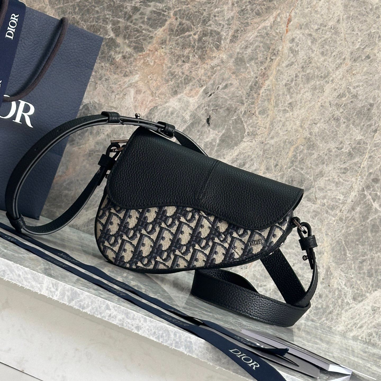 Dior Cotton Saddle Bags Shoulder Bags（2ADCA543YKS-H27E）