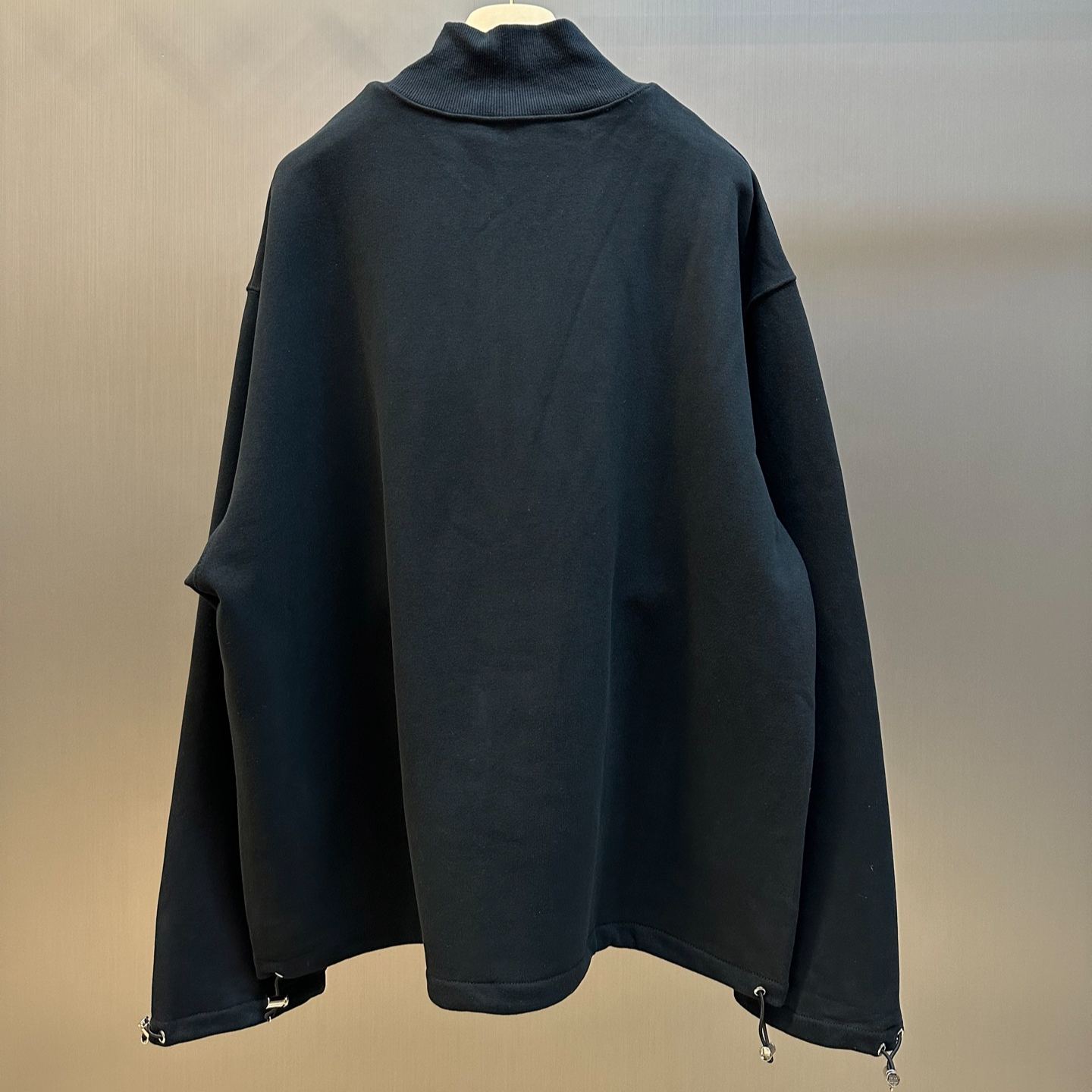 MIUMIU Black Cotton Fleece Zipper Sweatshirt（MJL043-13UK-F0002-S-OOO）