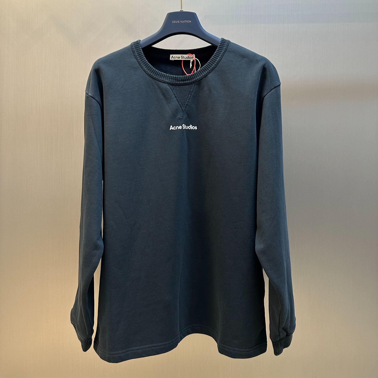 ACNE STUDIOS Logo Man to Man - Black (CI0169-900）