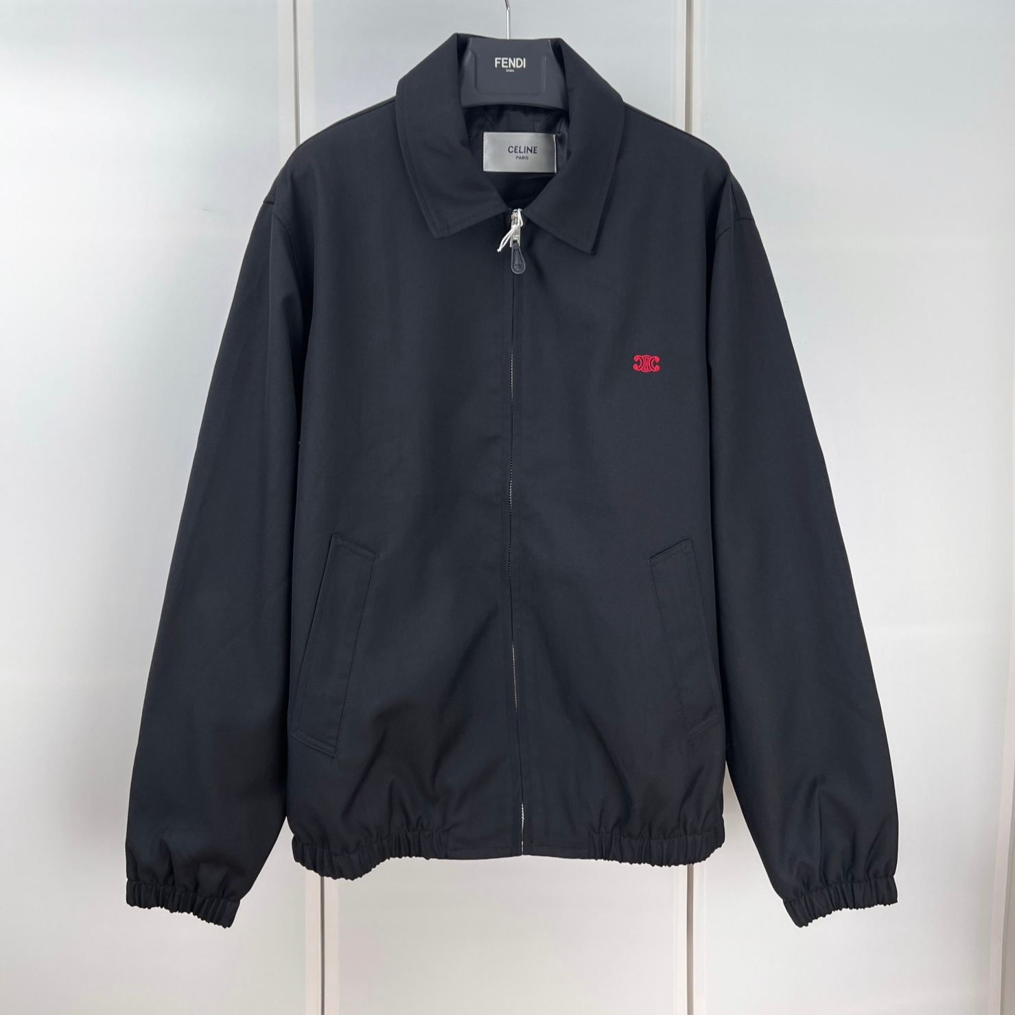 CELINE Blouson in Cotton and Wool Gabardine (RV0RV777S-07MR）