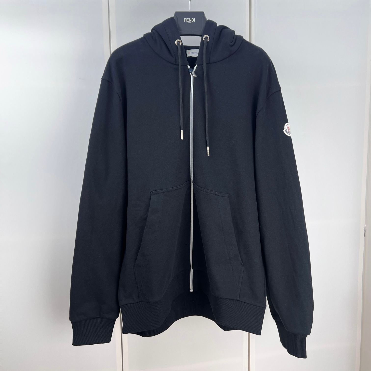 MONCLER Men's Logo Zip-Up Hoodie（K10918G0004489AWU999）