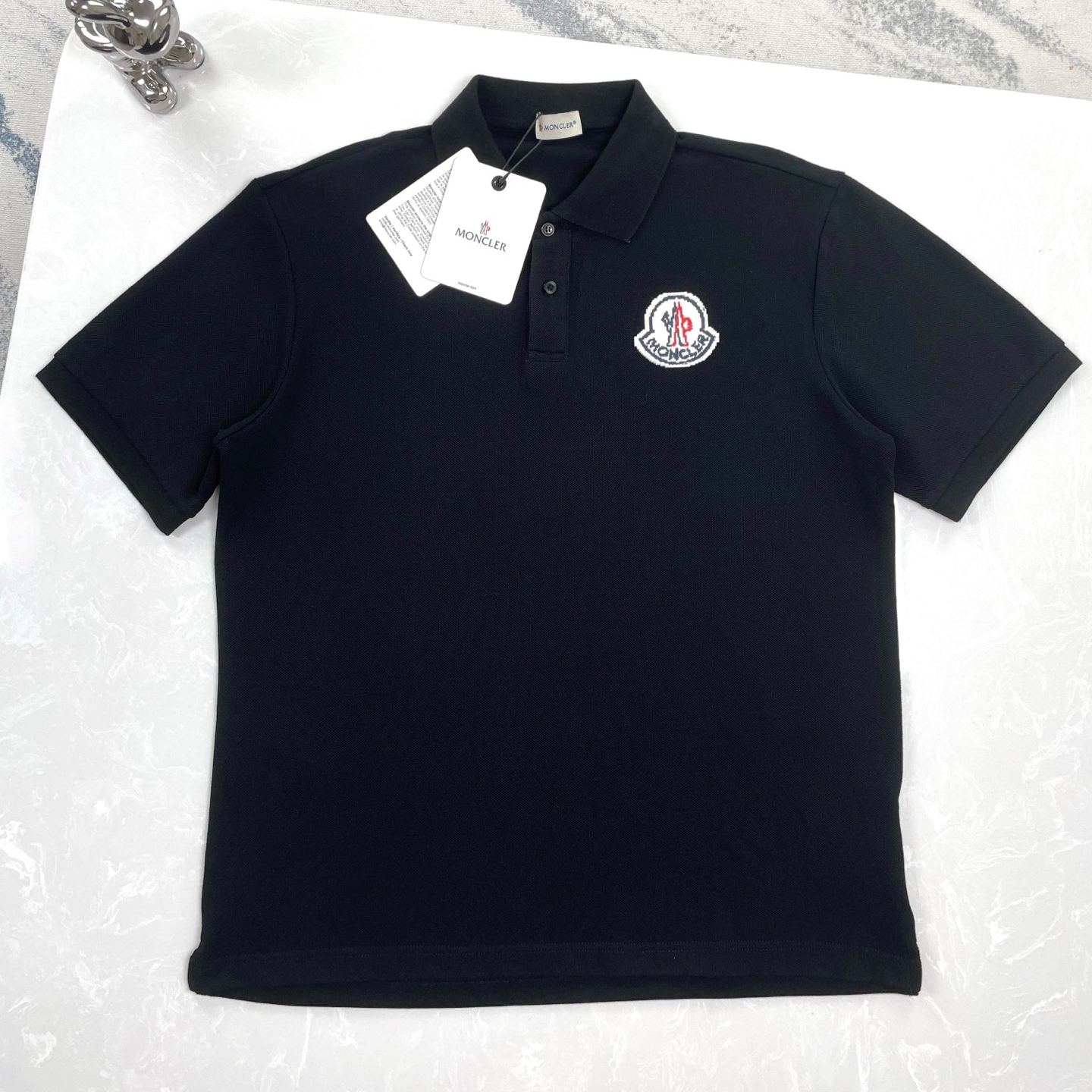 MONCLER Logo patch short sleeve polo shirt（J20918A0000589A16998）
