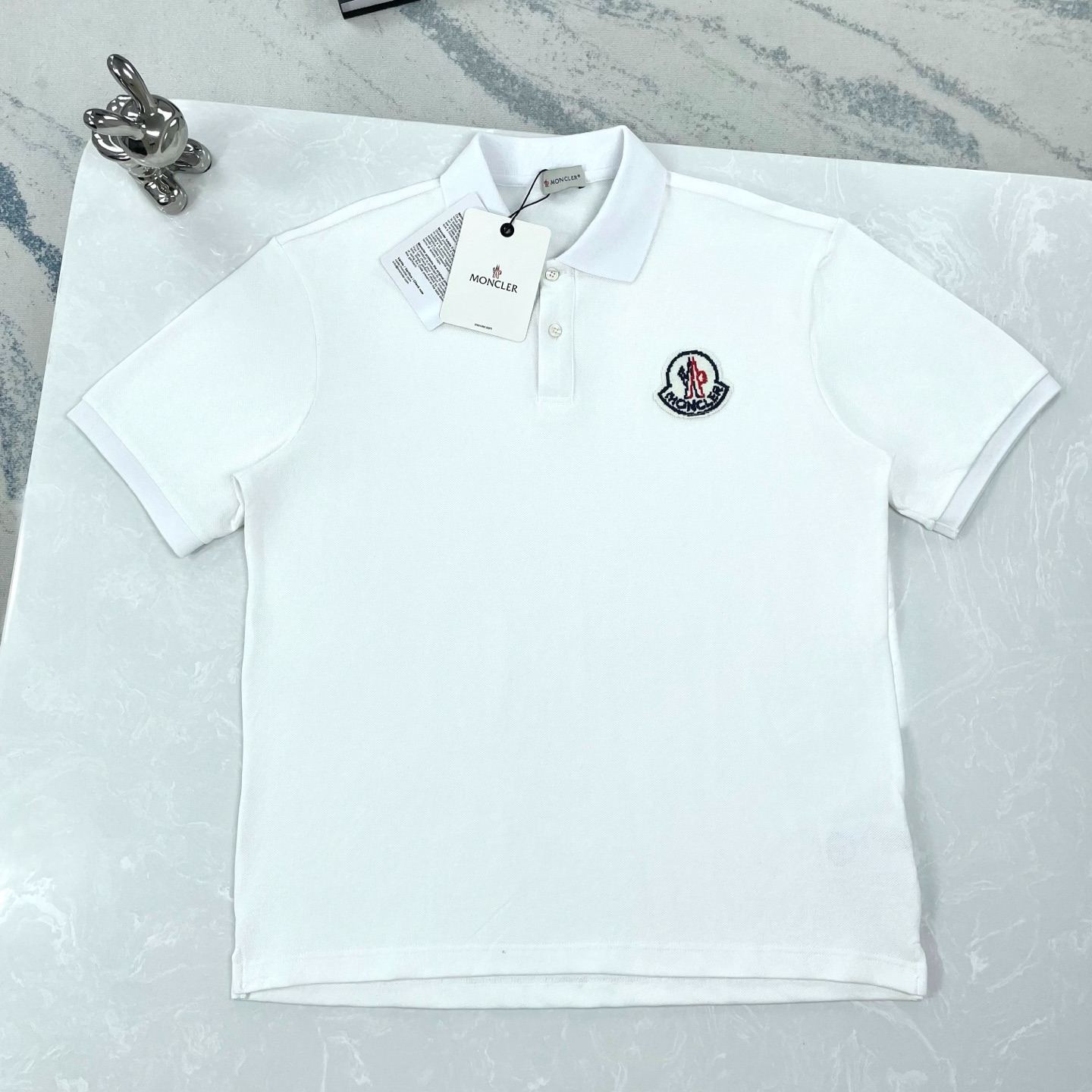 MONCLER Logo patch short sleeve polo shirt（J20918A0000589A16998）