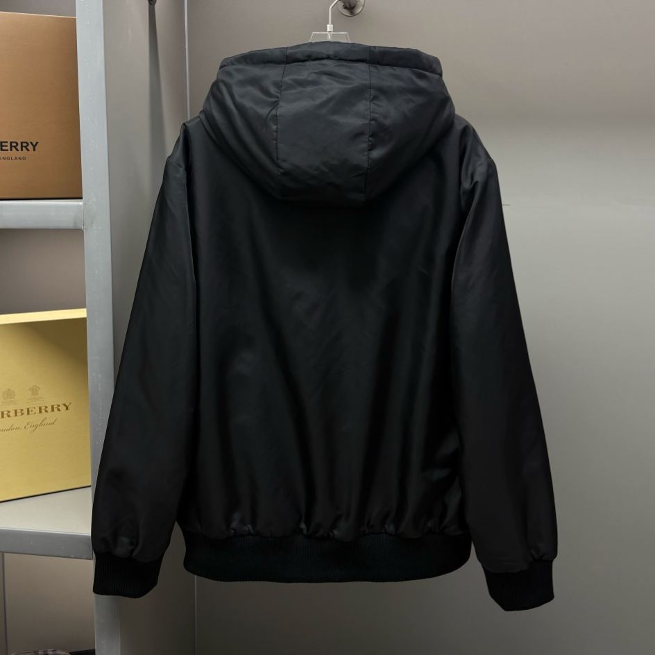  Prada logo lambswool zip-up hooded jacket (SGC5851WQ8-F0002）