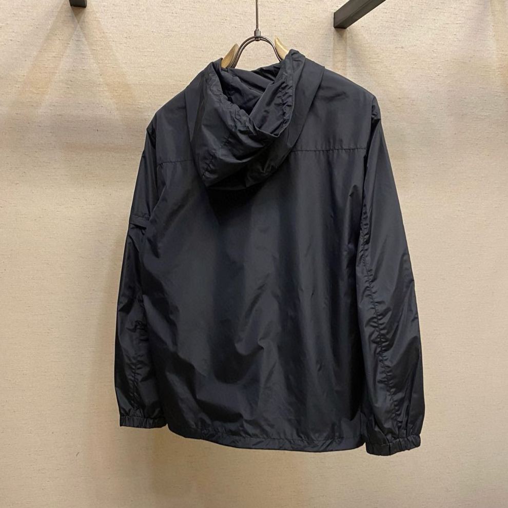 Prada K-Way Men's Hooded Trench Jacket (SGA466-106O-F0002）