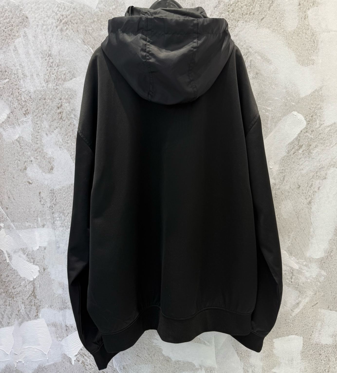 PRADA Men's Hooded Baseball Jacket (UJL43B-14LA-F0806-S-OOO）