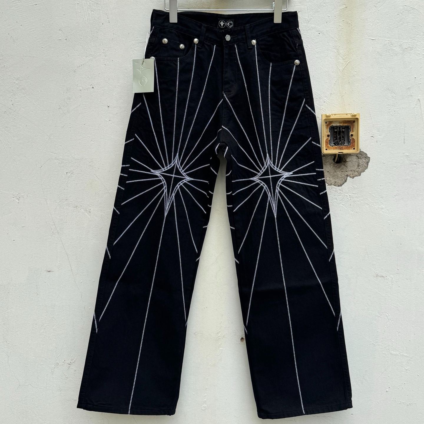 THUG CLUB denim embroidered pants（TC23PT0103）