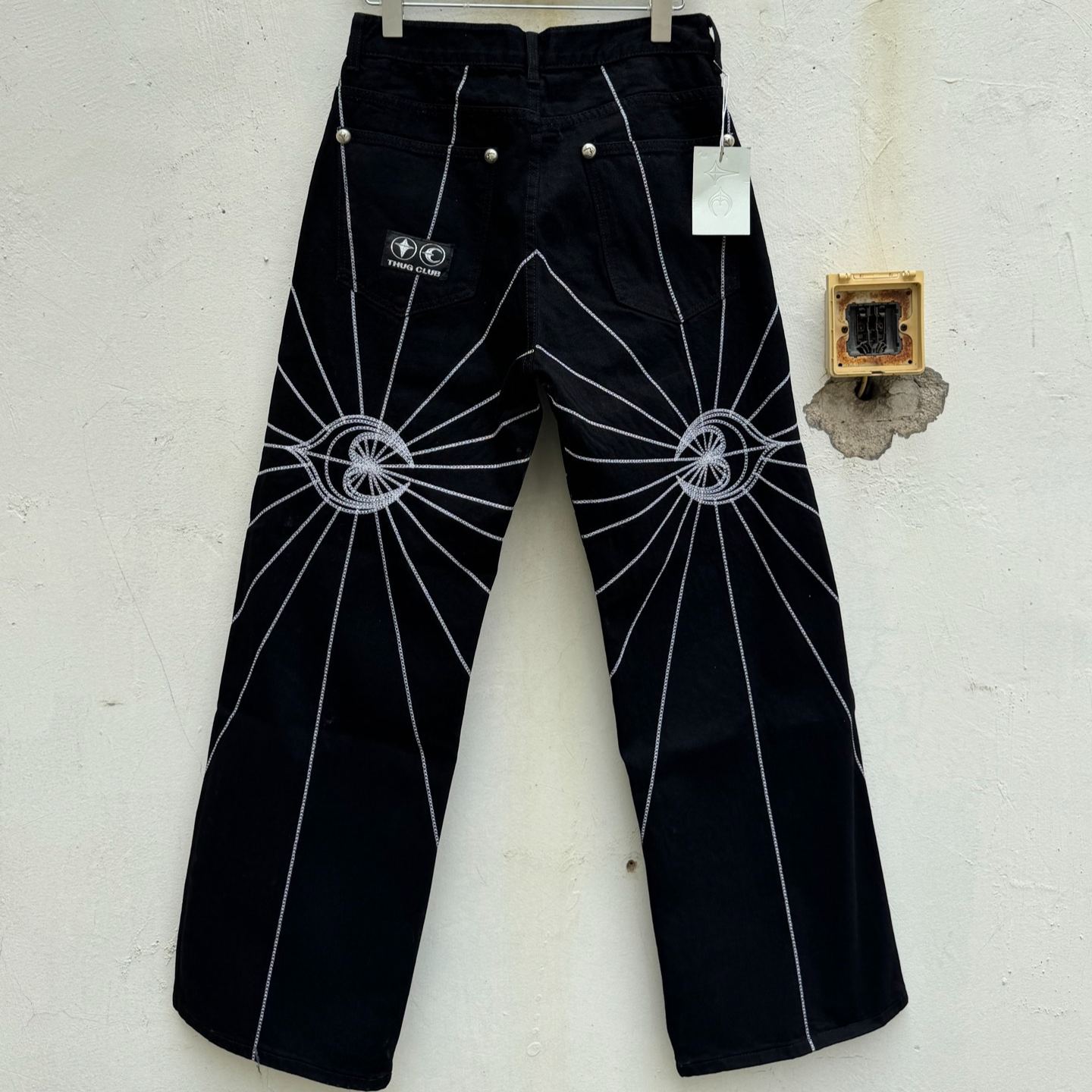 THUG CLUB denim embroidered pants（TC23PT0103）