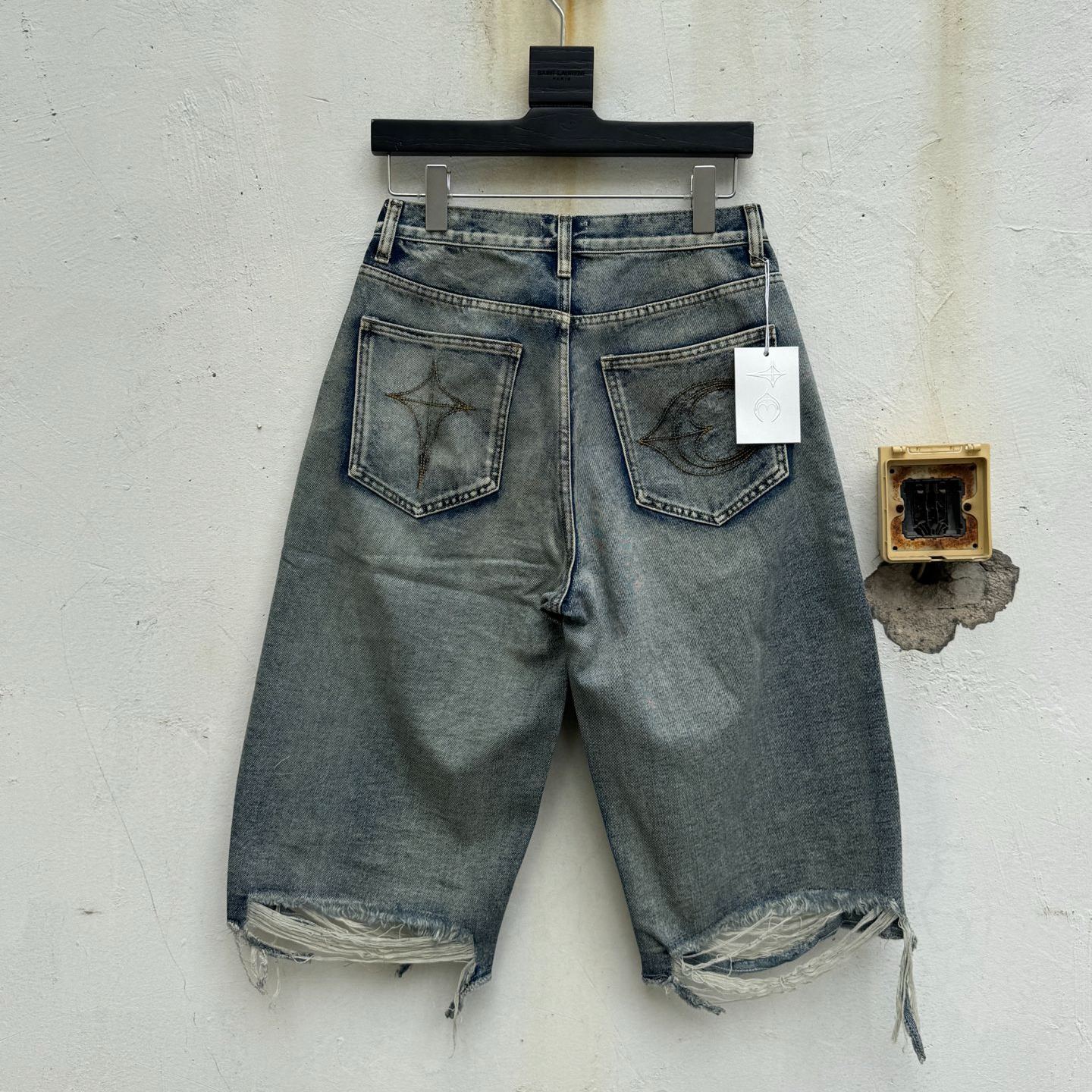 THUG CLUB Double knee Damage Shorts（TC24PT0302）