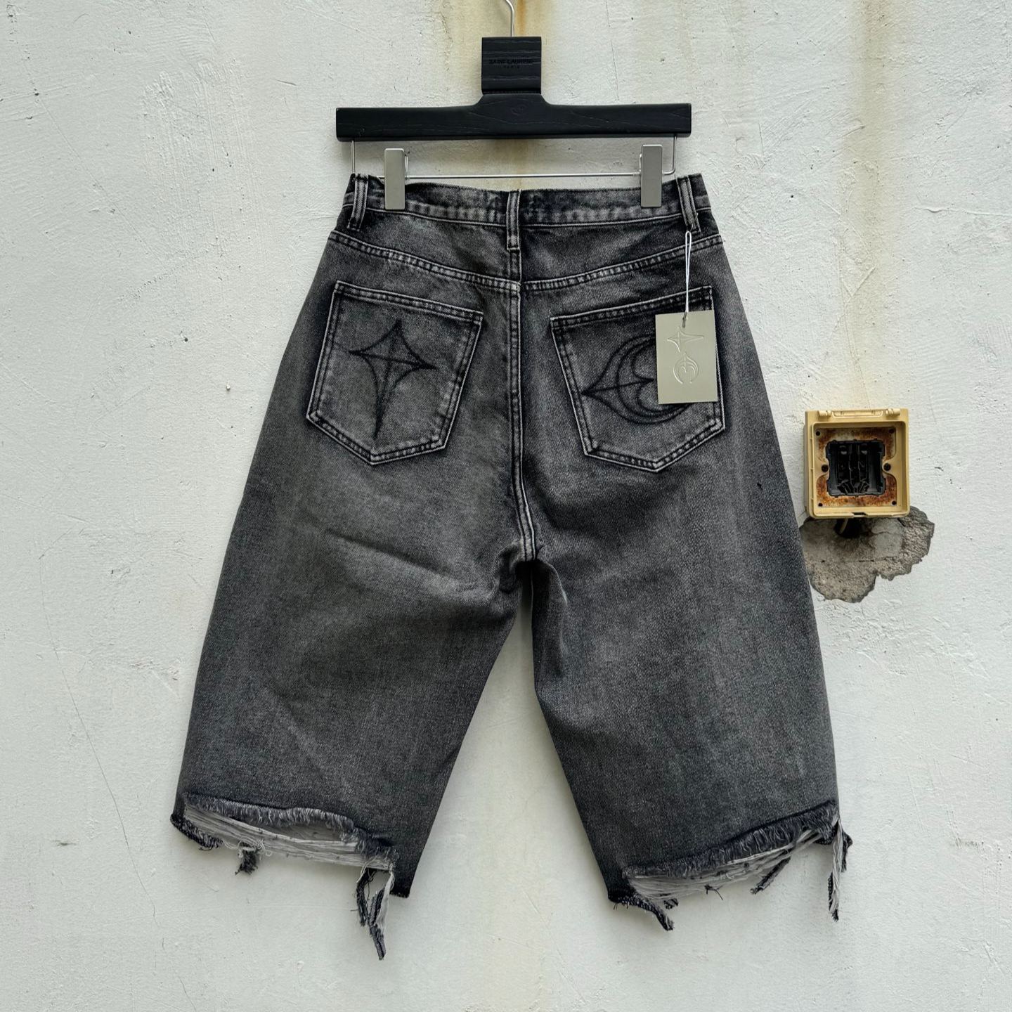 THUG CLUB Double knee Damage Shorts（TC24PT0302）