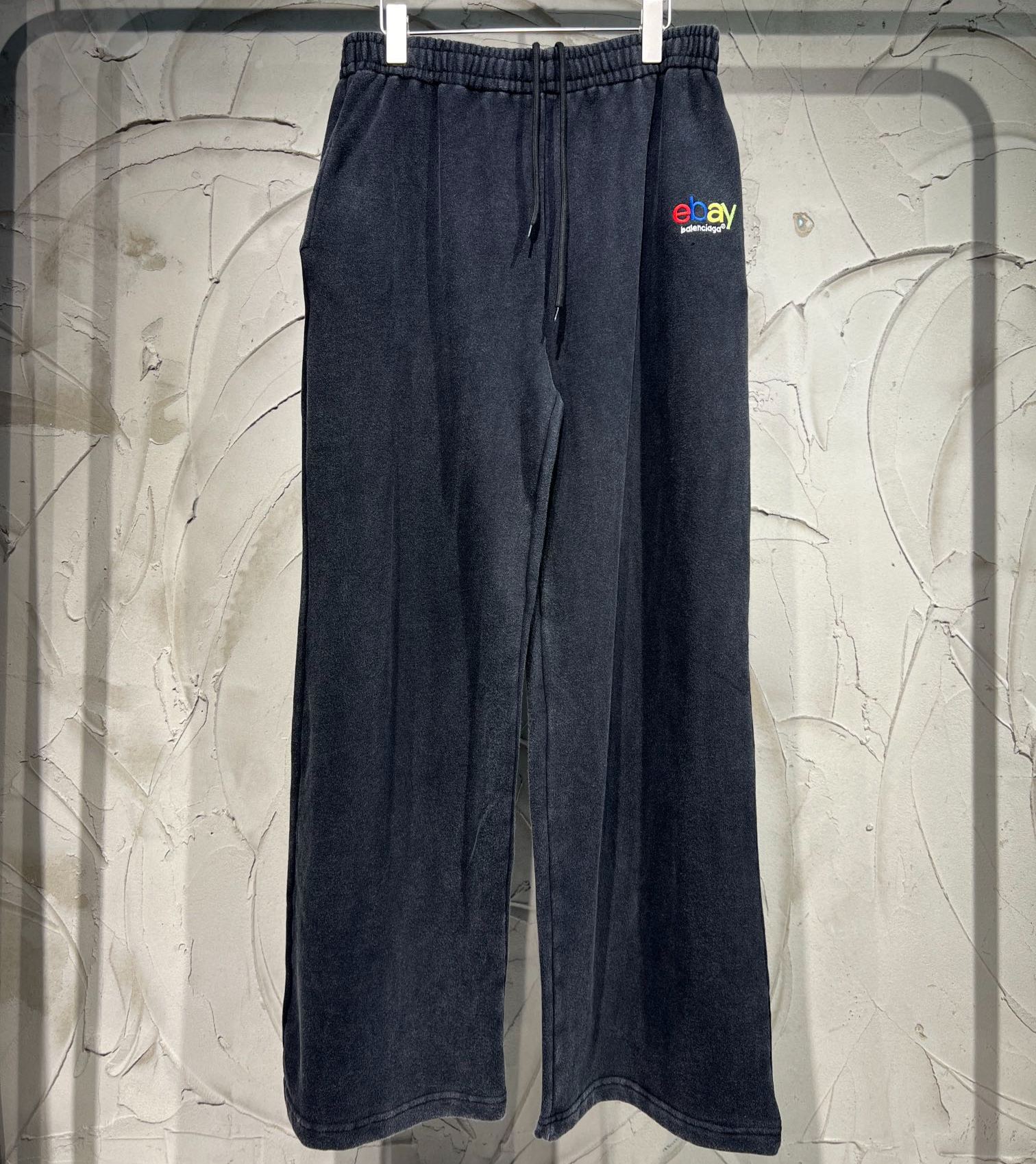 BALENCIAGA Ebay Baggy Sweatpants "Black" (803266TRVD2）