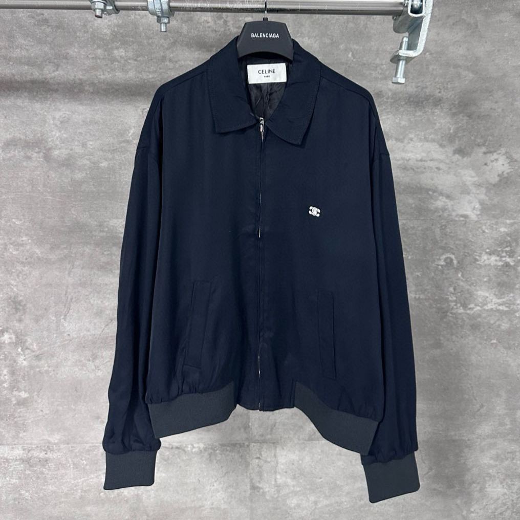 CELINE blouson jacket with triomphe embroidery (2W47B585X-07MR）