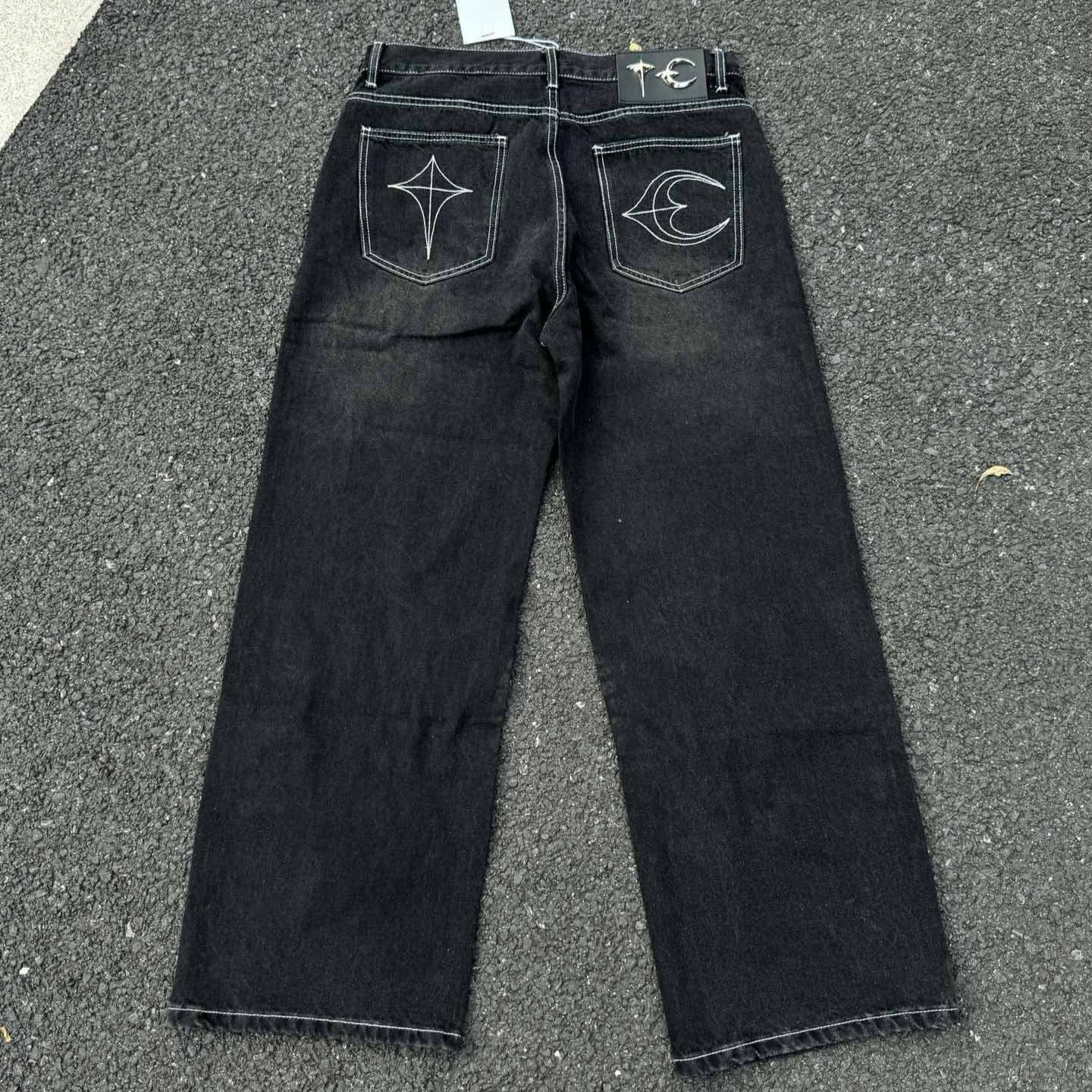 THUG CLUB Tribal Tree Denim Pants "Black"（TCFW-110-02）