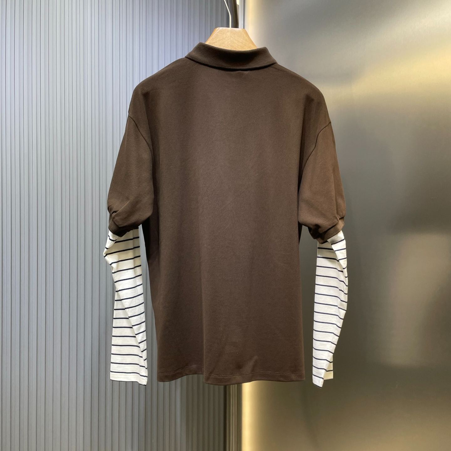 MIU MIU Long Sleeved Layered Polo Shirt（MJL076-17OR-F0RQM-S-OOO）