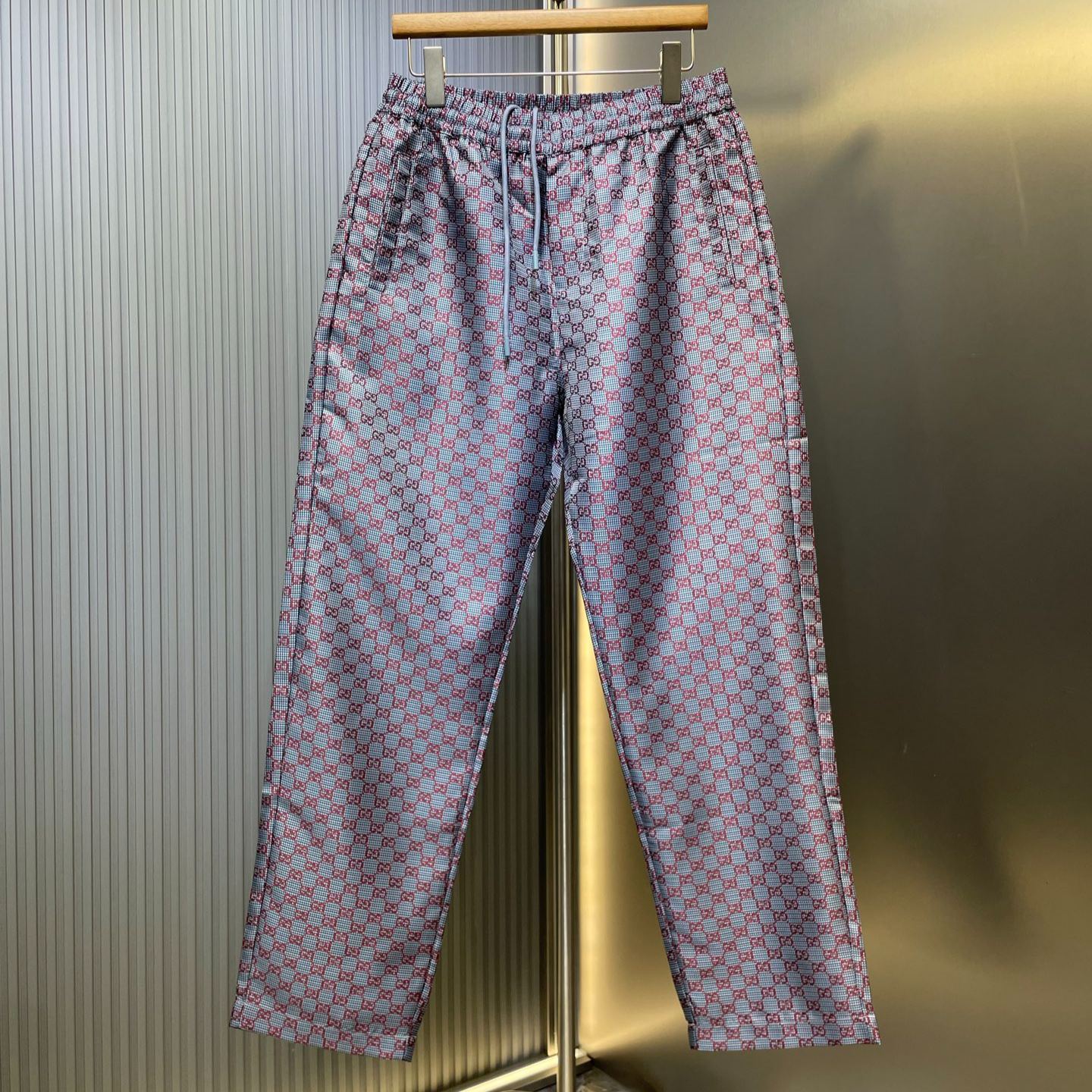GUCCI GG houndstooth wool casual trousers （814716-ZAR42）