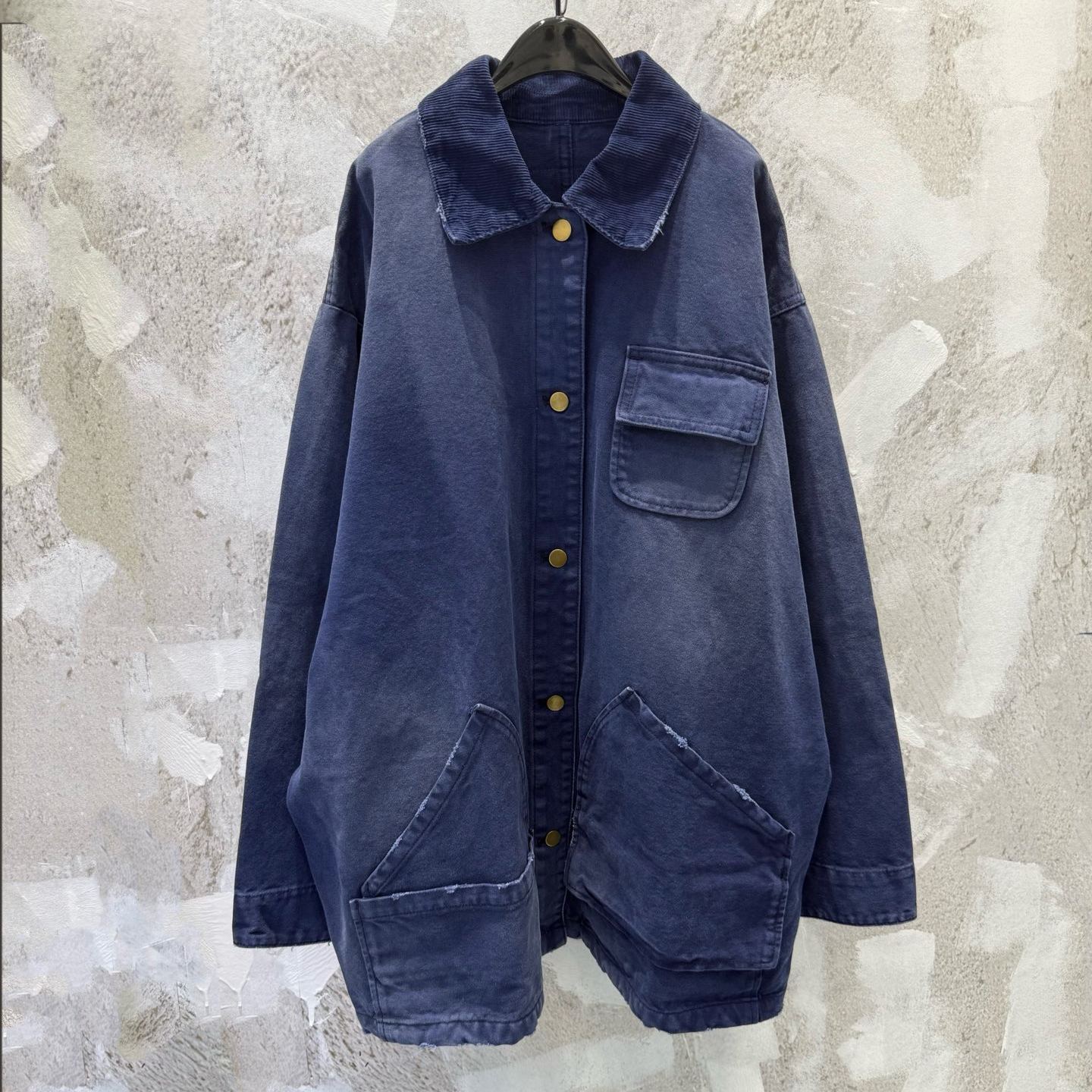 PRADA Washed Canvas Jacket (292264-16PM-F0124-S-OOO）