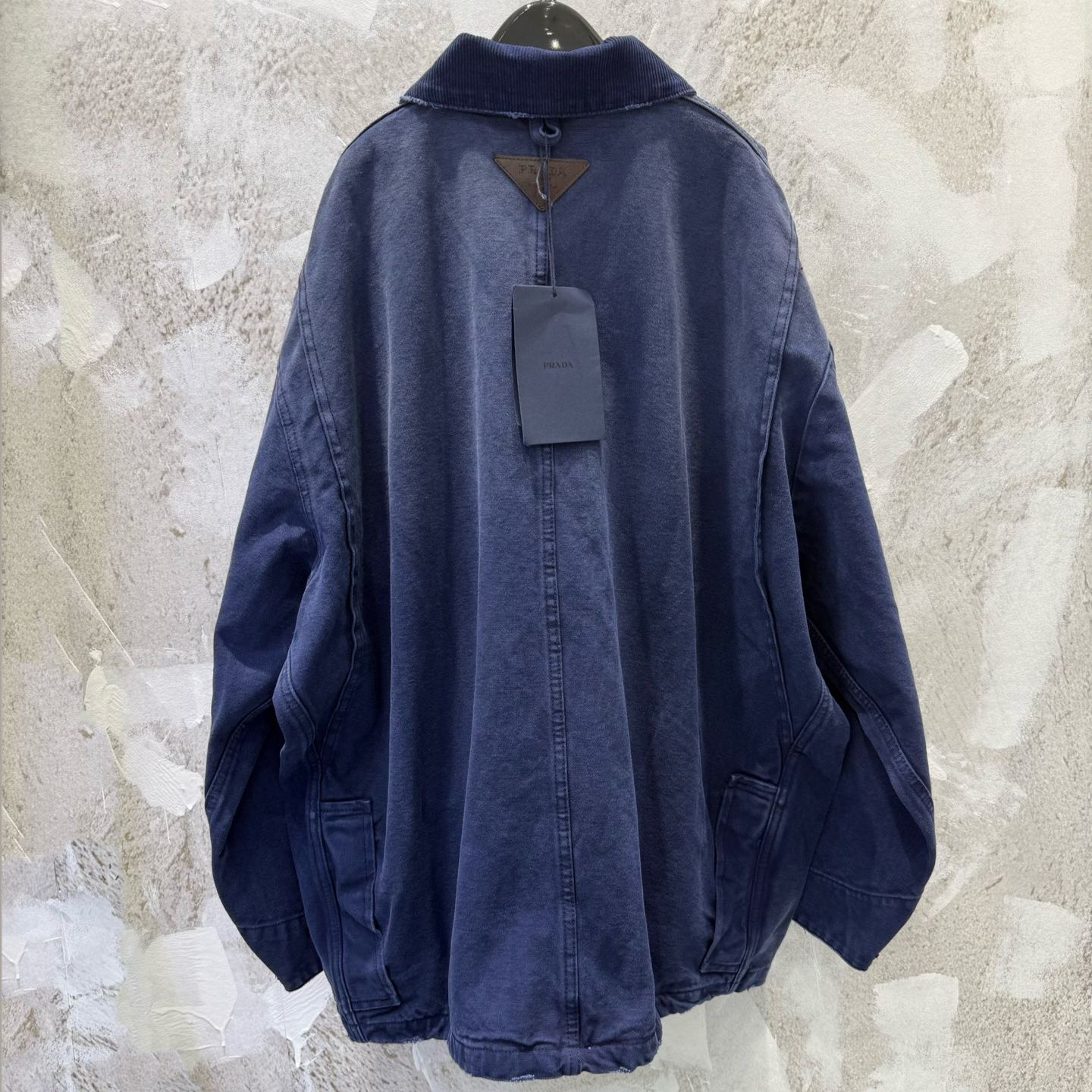 PRADA Washed Canvas Jacket (292264-16PM-F0124-S-OOO）