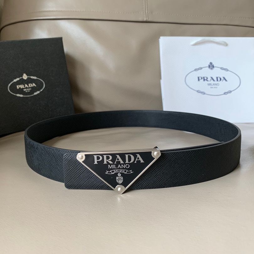 PRADA Men's  SAFFIANO Belt in Black（2CM217-053-F0002）