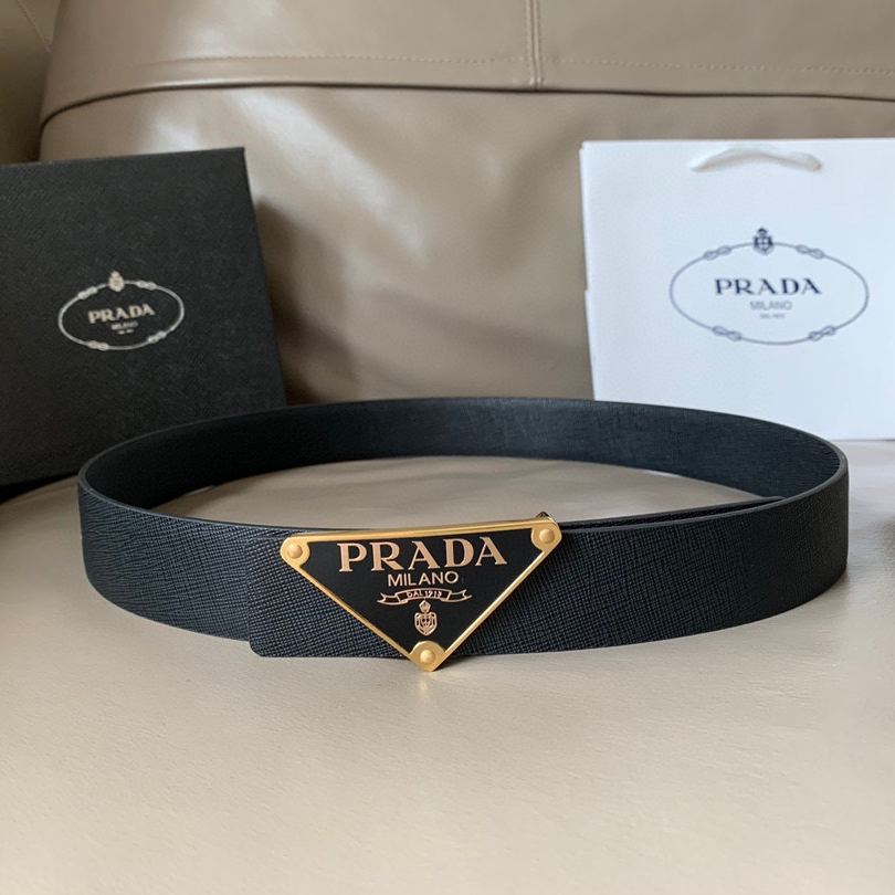 PRADA Men's  SAFFIANO Belt in Black（2CM217-053-F0002）