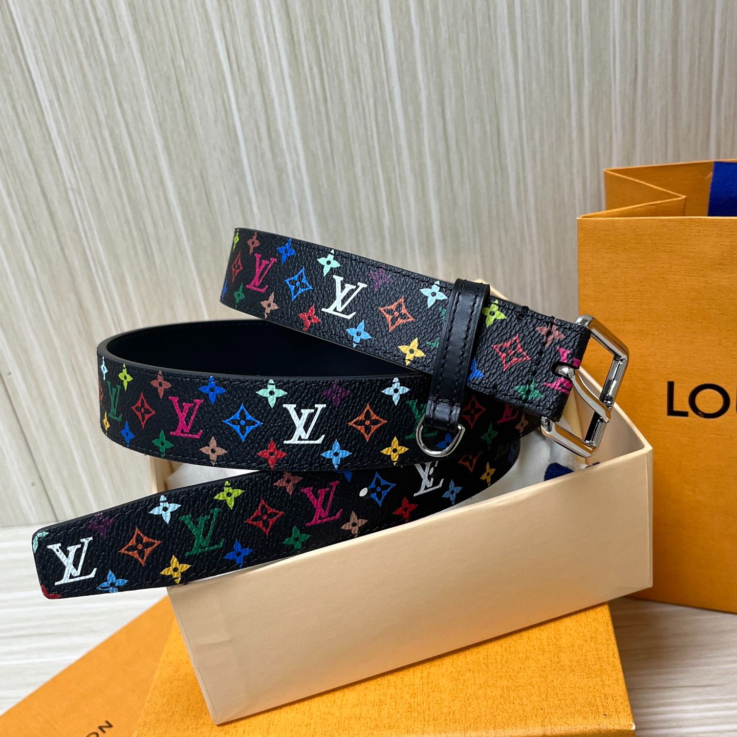 Louis Vuitton x Takashi Murakami LV D-Ring 30mm Belt（M8982）