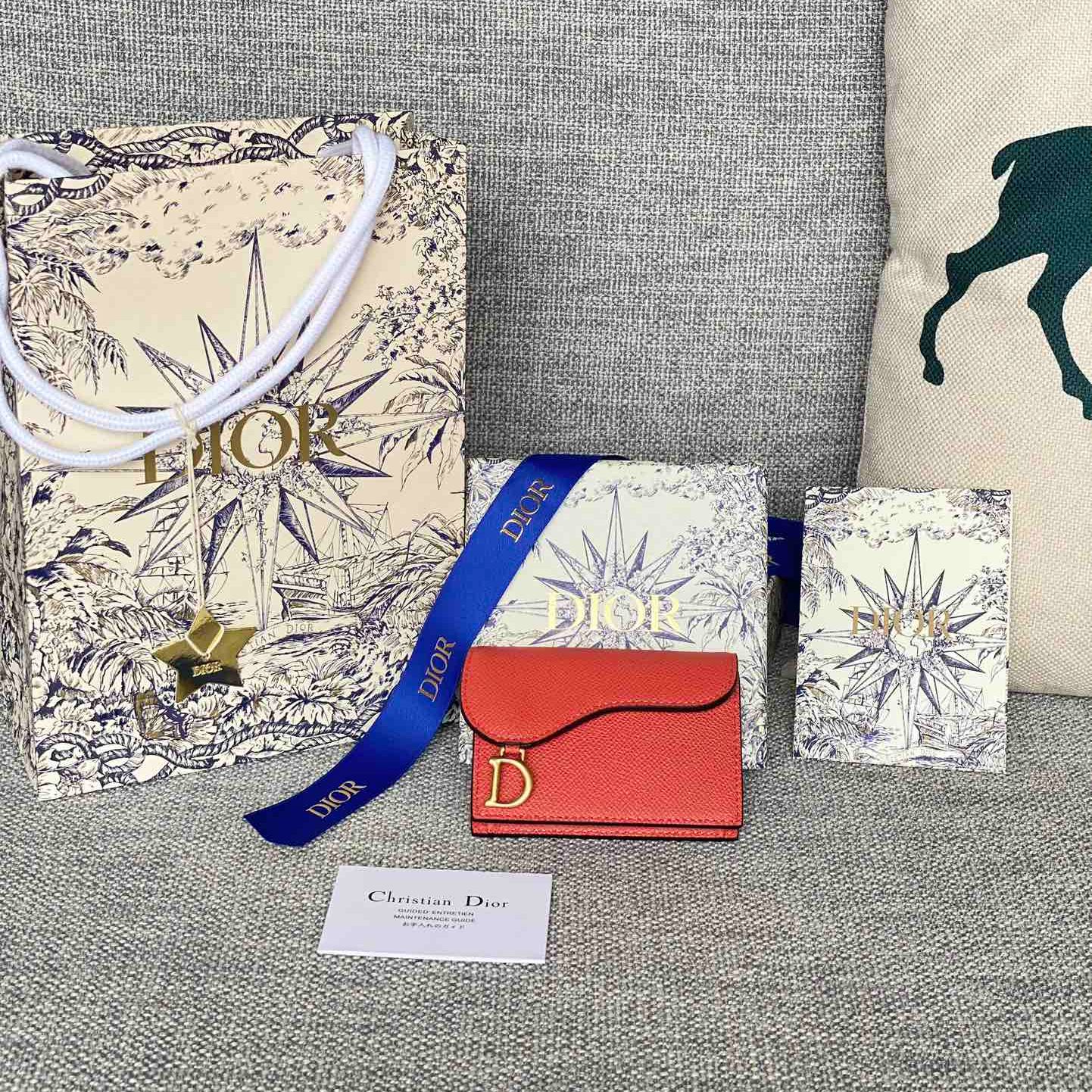 Dior goatskin saddle flap card holder（S5611CCEH-M01Z）