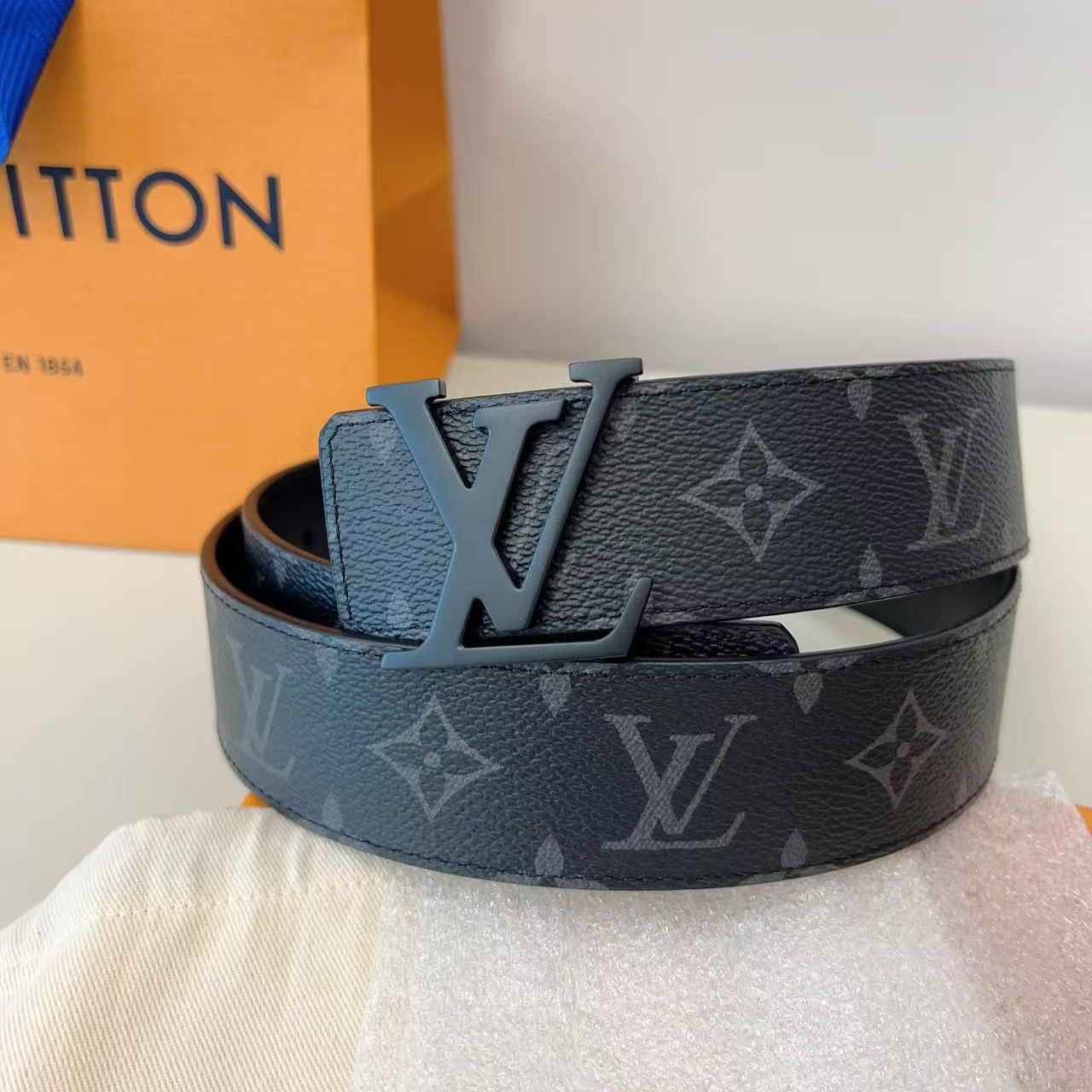 Louis Vuitton Santur LV Initial 40mm Reversible Monogram Eclipse Belt（M4482）