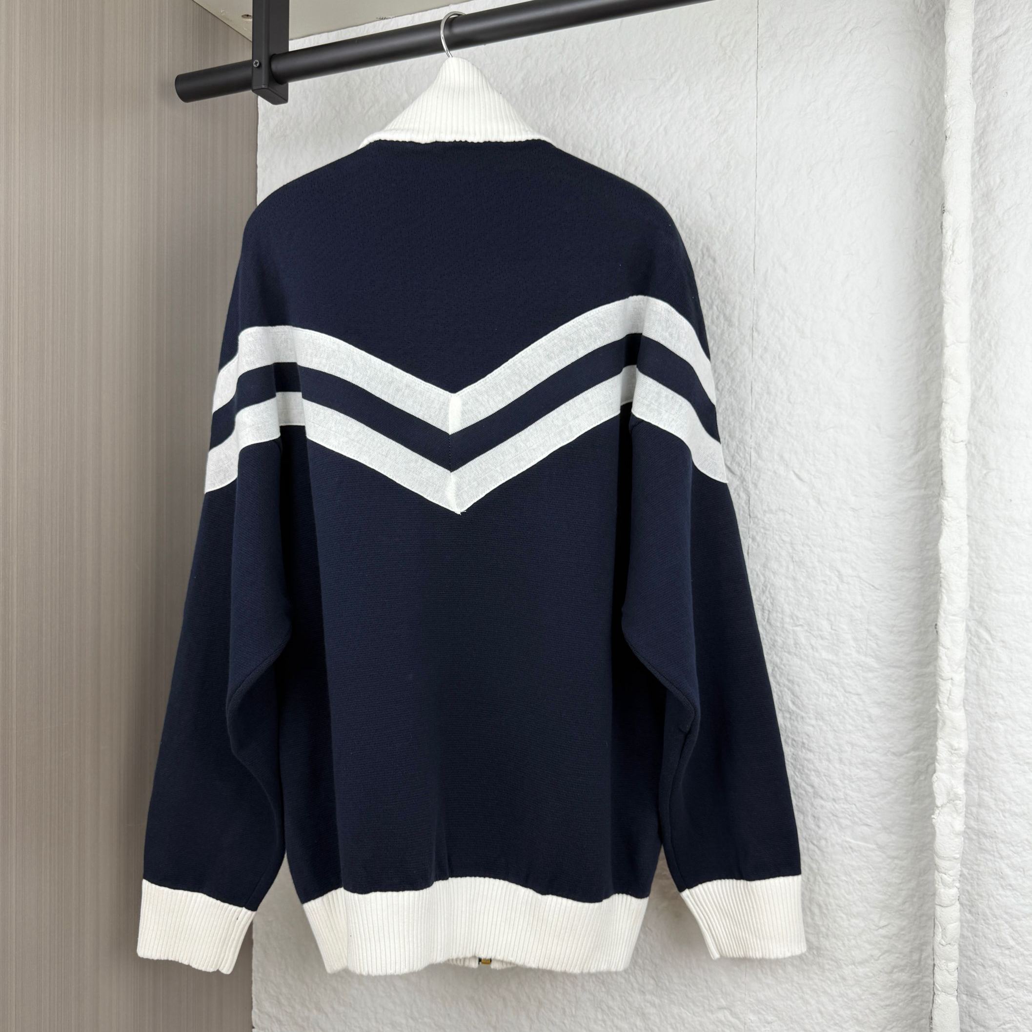 Louis Vuitton knitted cotton sailor jacket（1AHUG8）