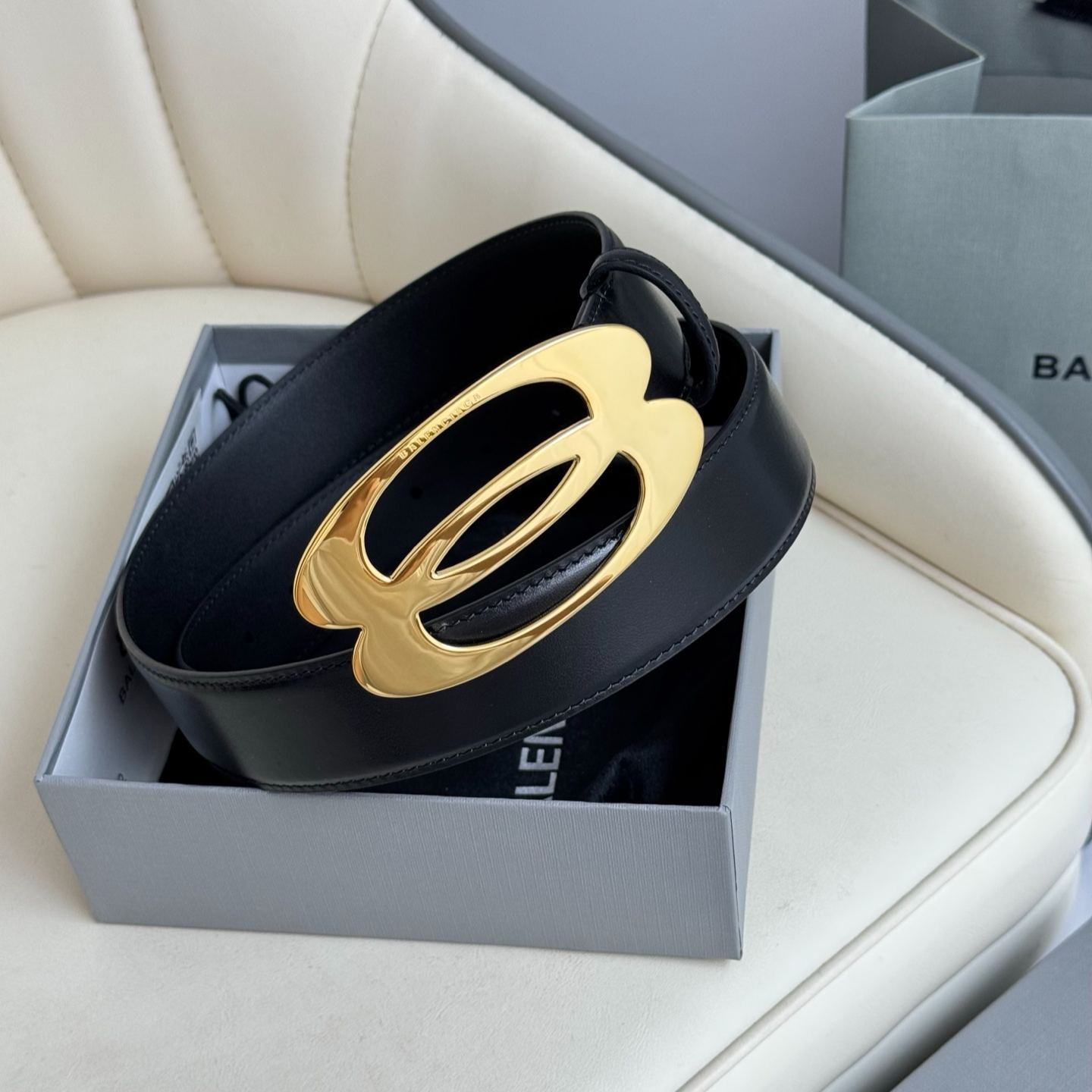 BALENCIAGA Unity Belt "Black"-3.5cm（8116702ABIE）