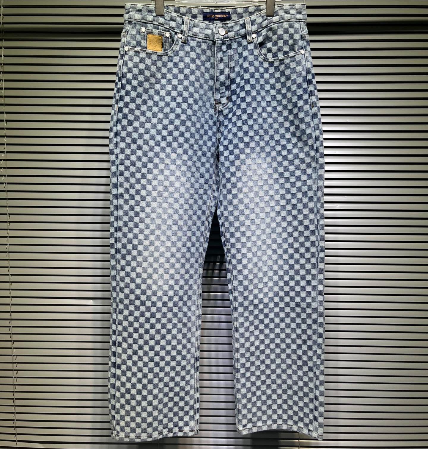 Louis Vuitton DAMIER wide-leg jeans（1AILTG）