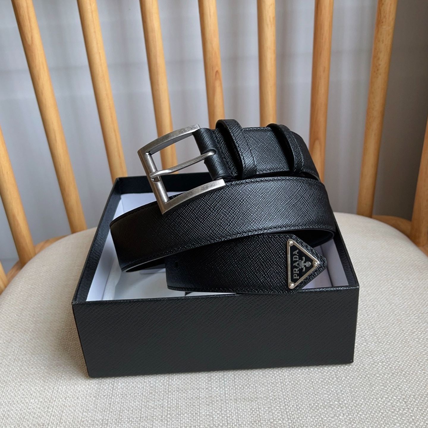 Prada Saffiano leather belt-3.5cm（843336）