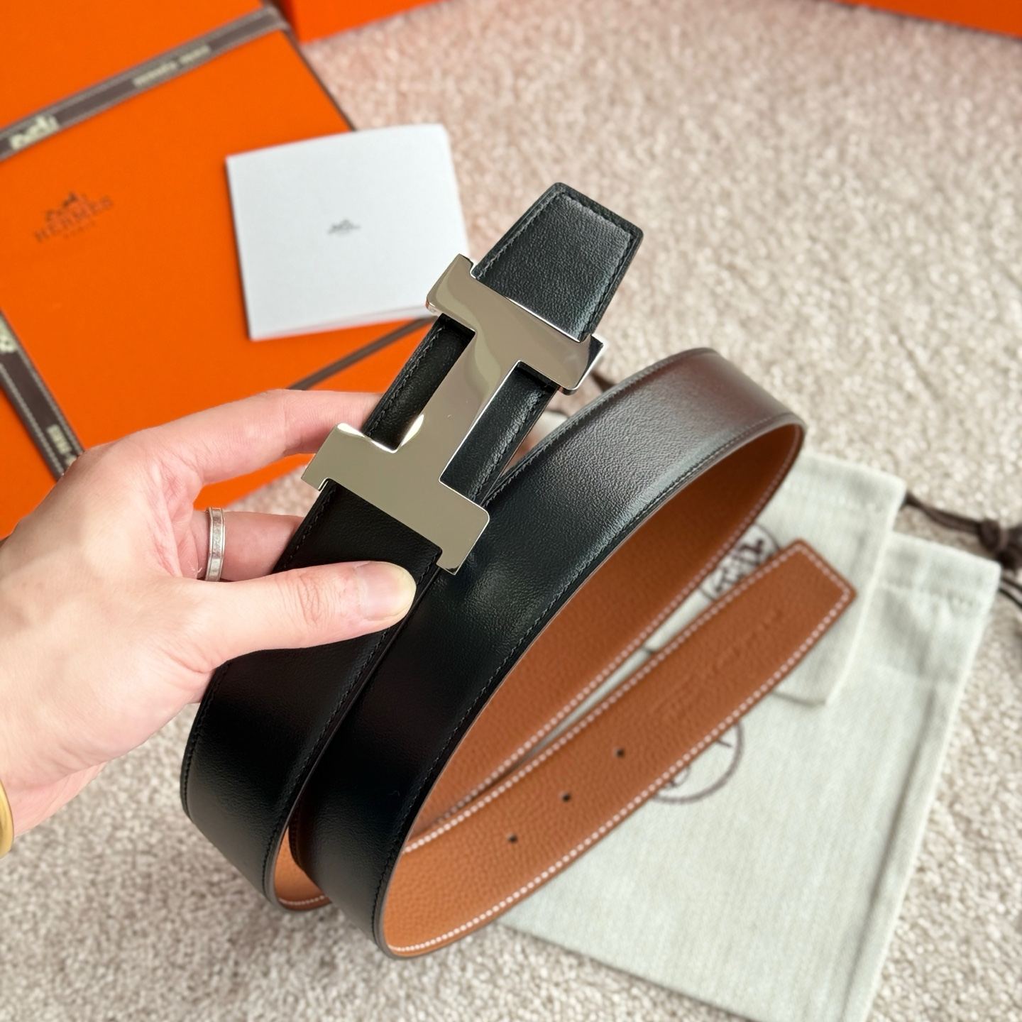 Hermès Constance Buckle Reversible Belt-3.8cm（H074562CB86 | H077971CAAA）