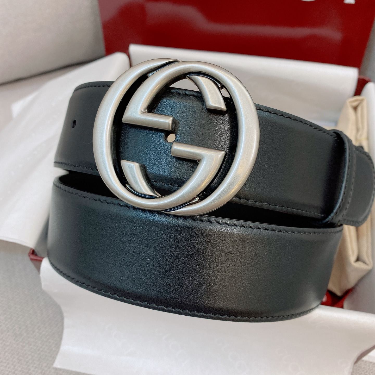 Gucci Interlocking G Buckle Belt-4cm（7741530YA0X1000）