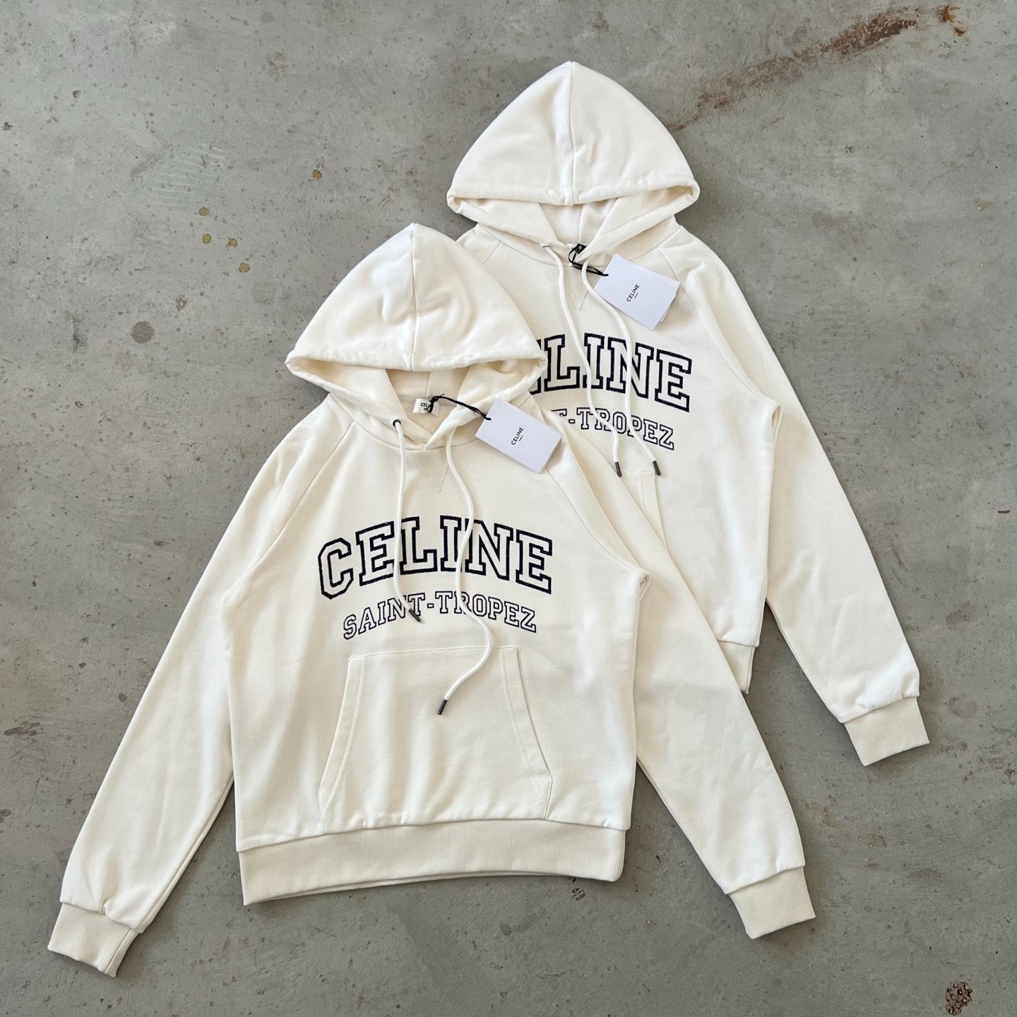 Celine cotton fleece hoodie  (2Y01G670Q-01MA）