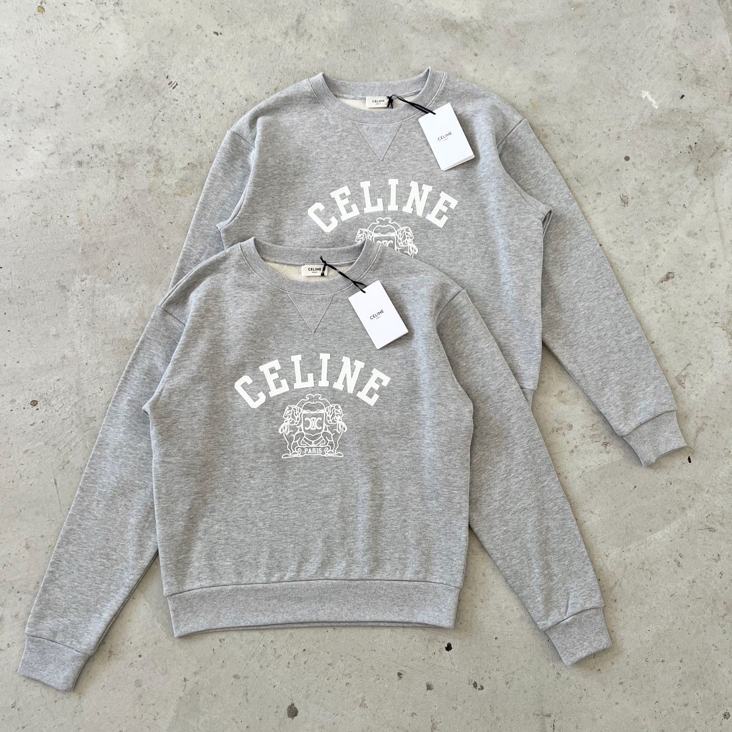 Celine sweatshirt grey  (RY0DY670Q-09MO）