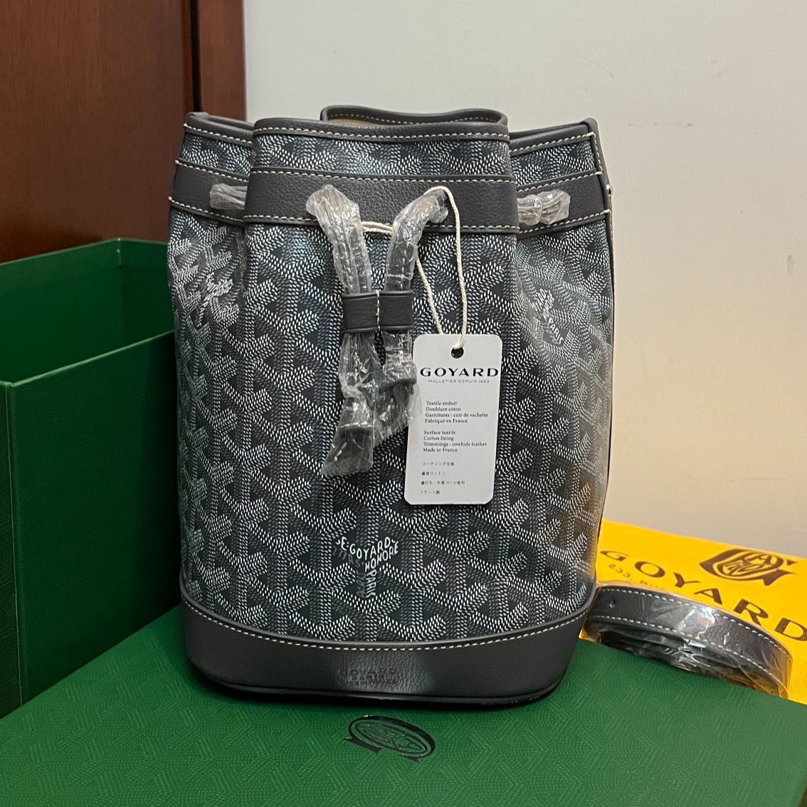 Goyard Petit Flot Canvas PM Drawstring Bucket（PEFLOTPMLTY）