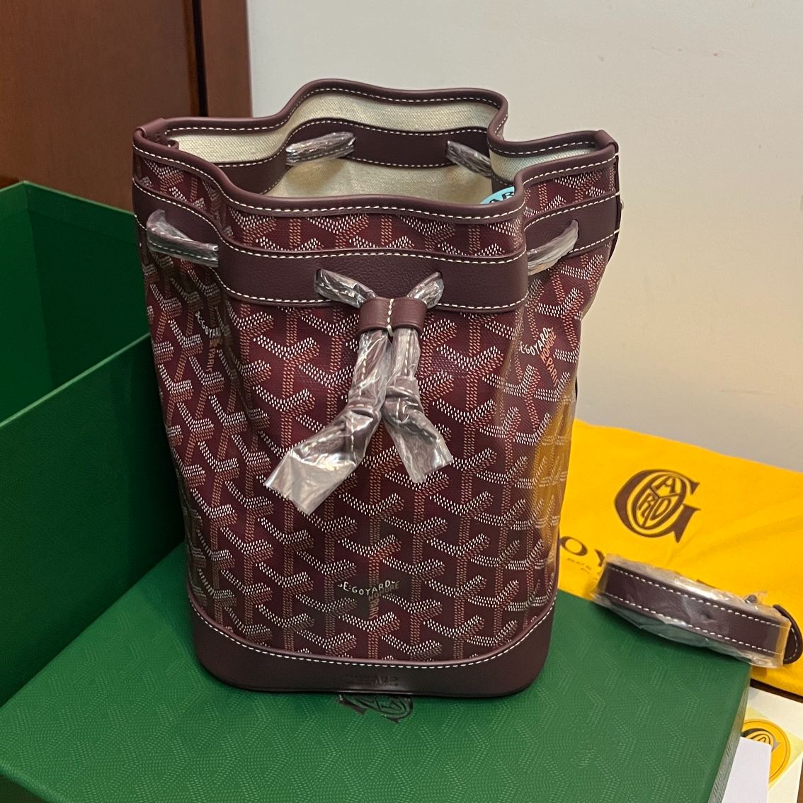 Goyard Petit Flot Canvas PM Drawstring Bucket（PEFLOTPMLTY）