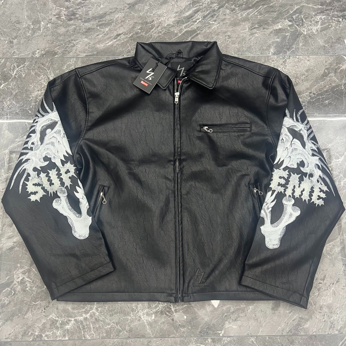 Supreme x Y's by Yohji Yamamoto Leather Jacket "Black"（SUP-FW25-213）