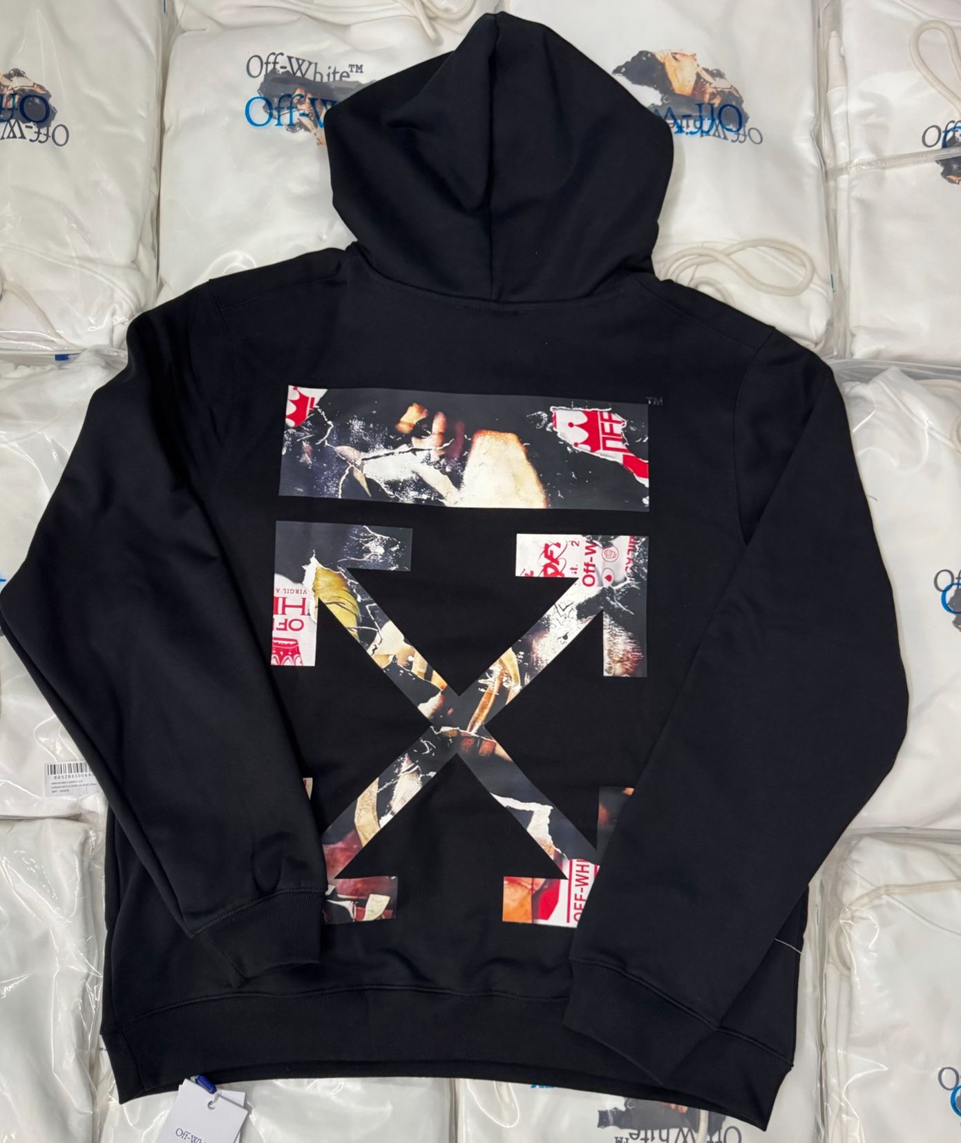 Off-White Paint Arrow Skate Hoodie（OMBB085F25FLE0101001）