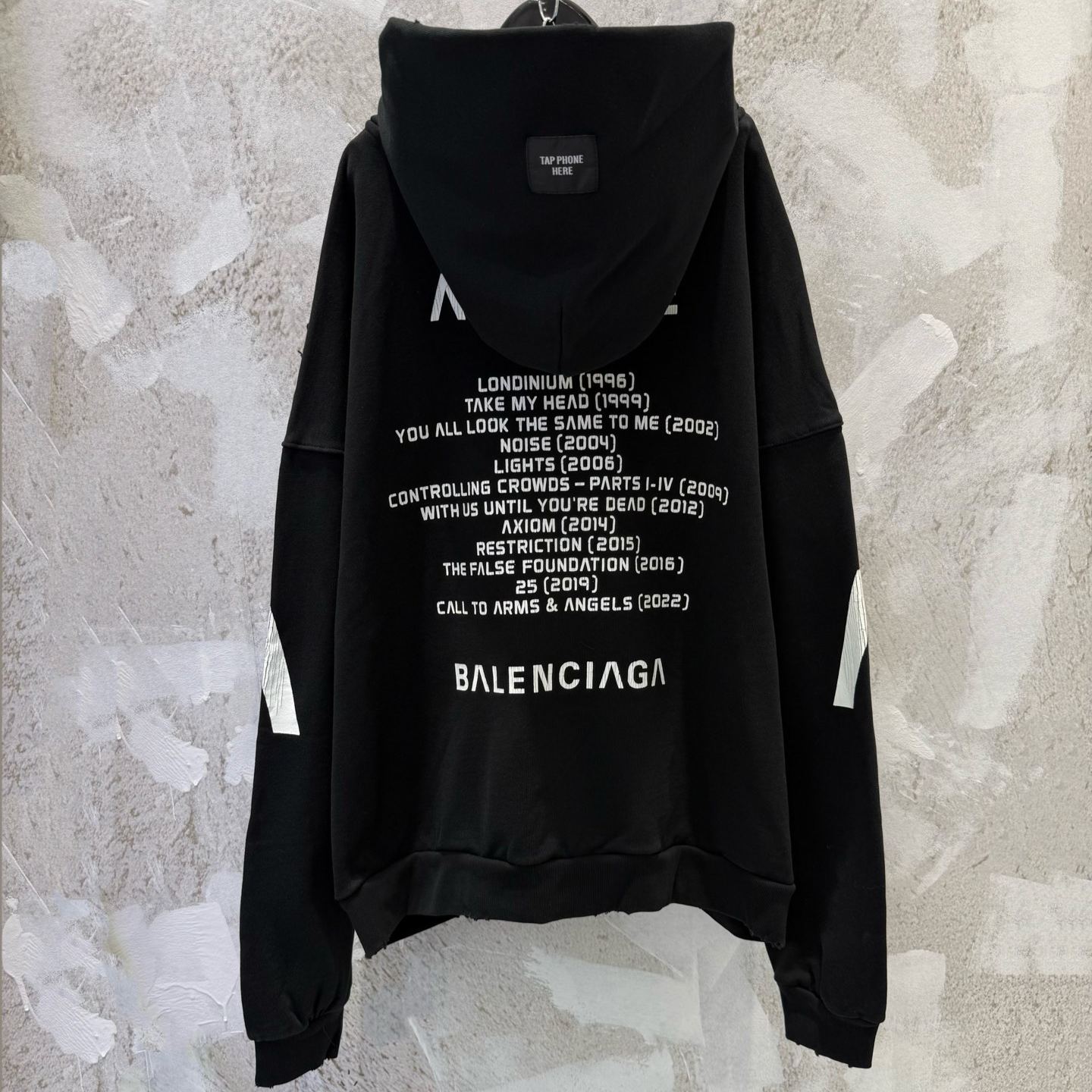BalenciagaMusic Archive Series Connected Zip Up Medium Fit Hoodie （744457TQVA61561）