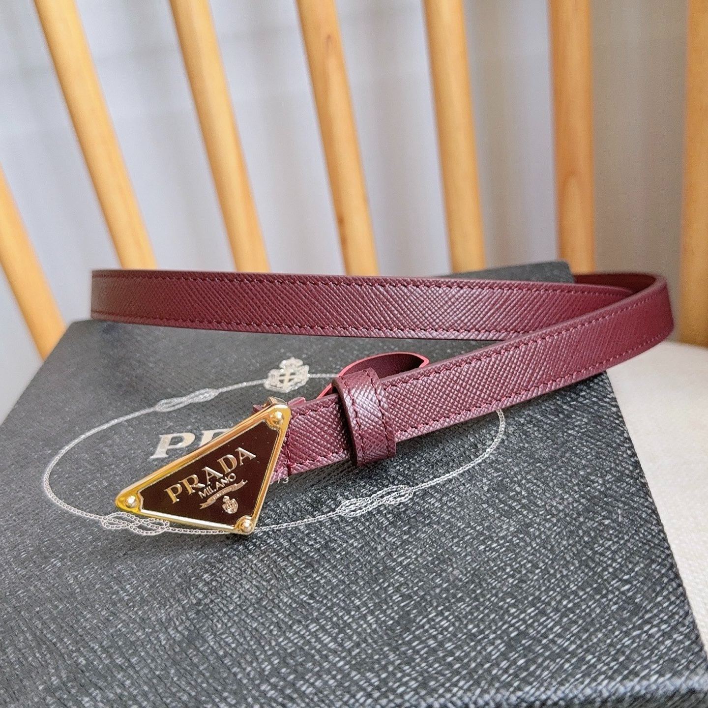 PRADA Saffiano leather belt（1CC621_053_F0007）
