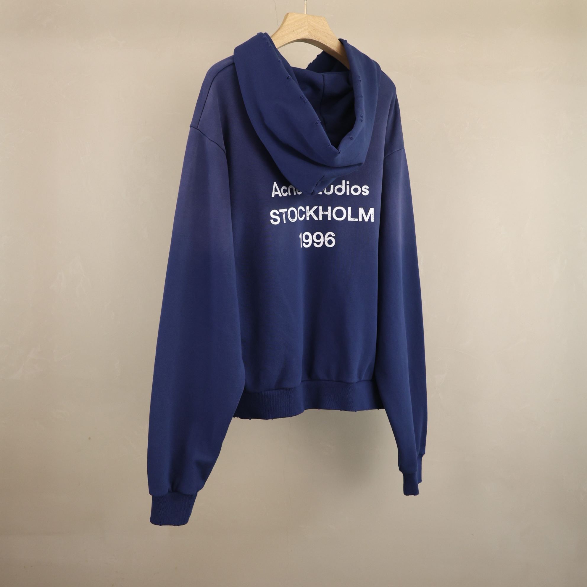 ACNE STUDIOS Men's Back Logo Garment Dyed Hood (CI0136900）